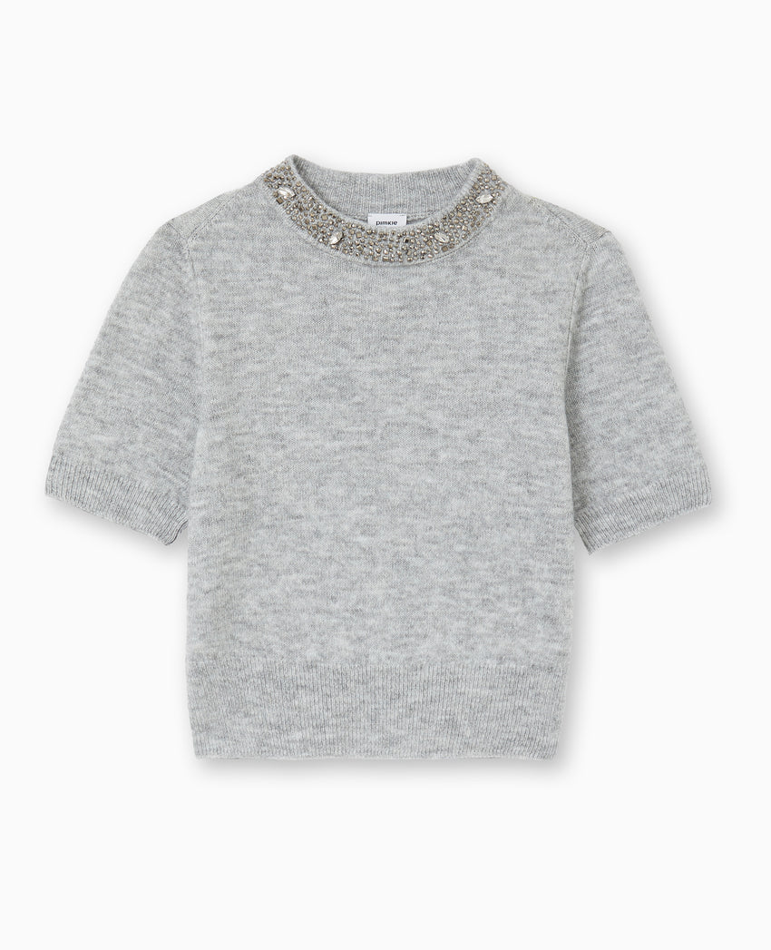 Pimkie Pull manches courtes avec brillants