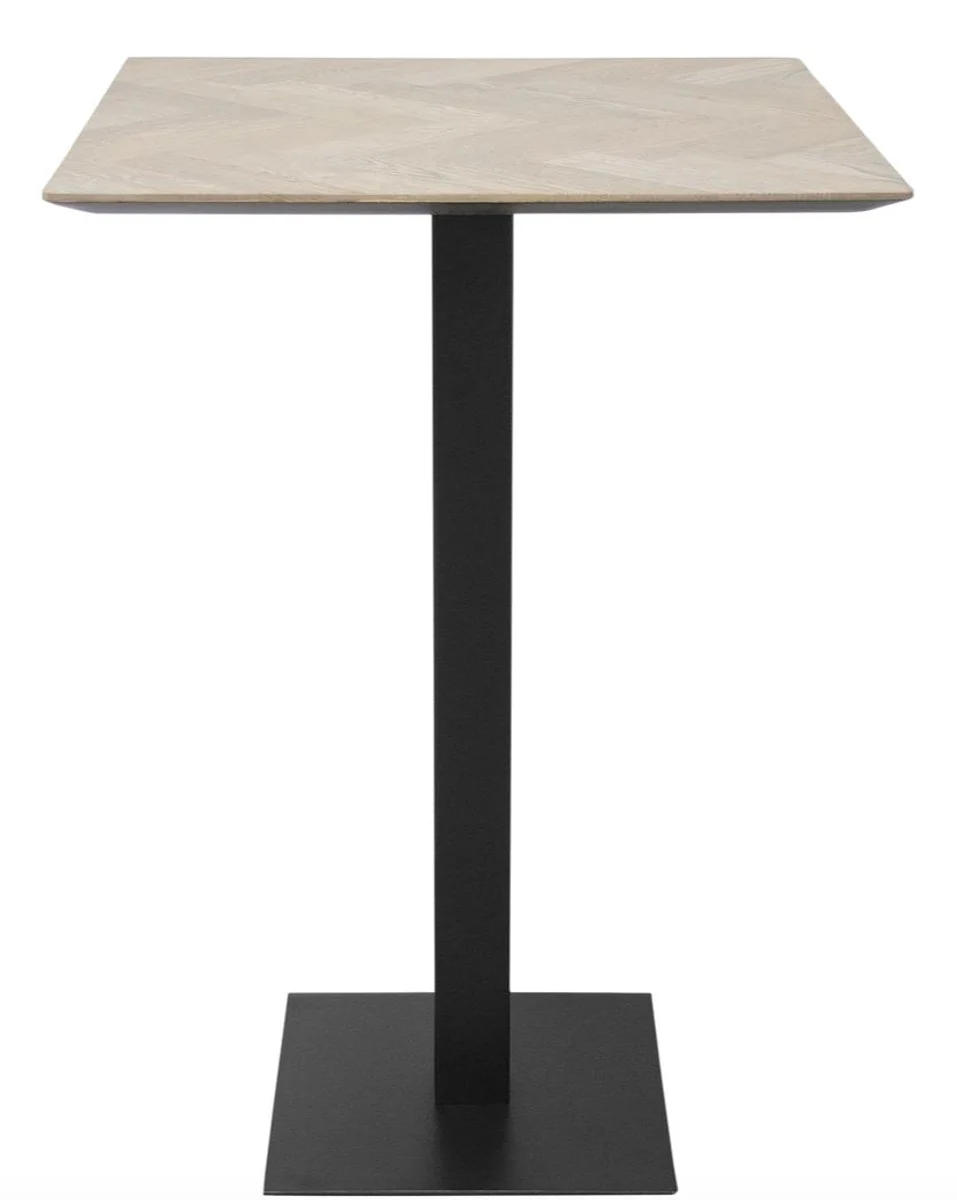 Luxury bar table natural color / black 70 x 70 x H. 101 cm - Gastronomy & Bar Furniture