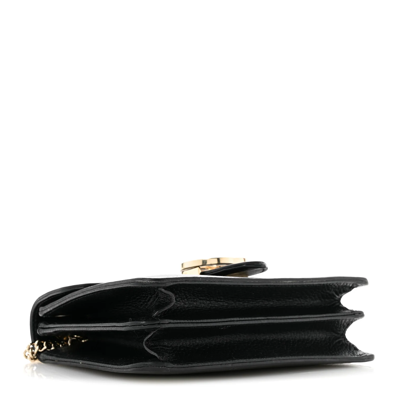 Dollar Calfskin Small Interlocking G Shoulder Bag Black - Top Club