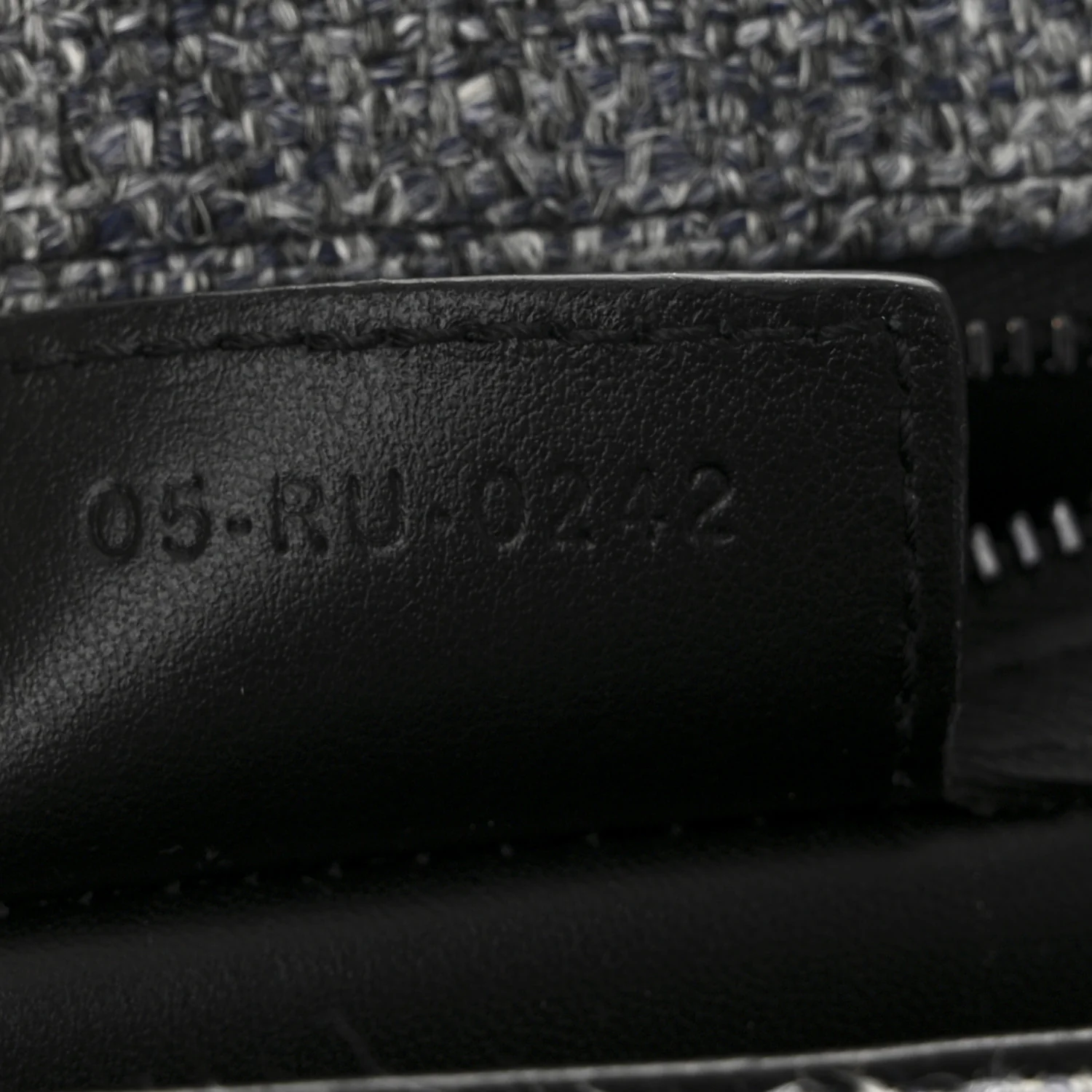 Tweed Macrocannage Medium Caro Bag Black - Top Club