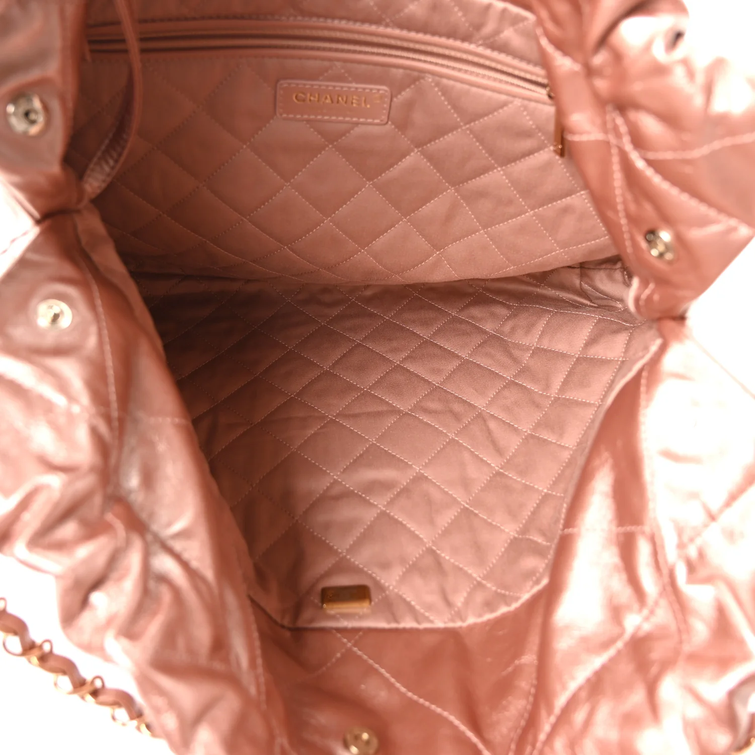 Metallic Calfskin Quilted Chanel 22 Copper - Top Club