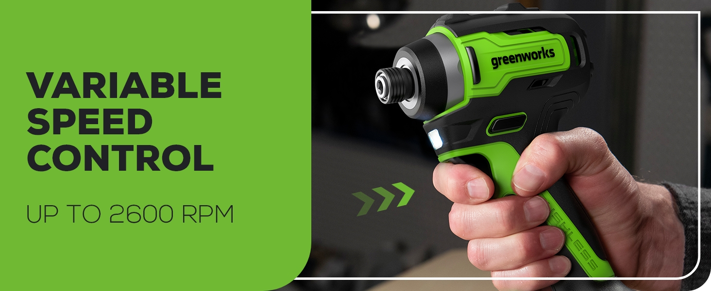 Greenworks 24V Max Cordless Brushless Drill Drill Kit, 310 in./lbs + Impact driver 1950 In.Ibs