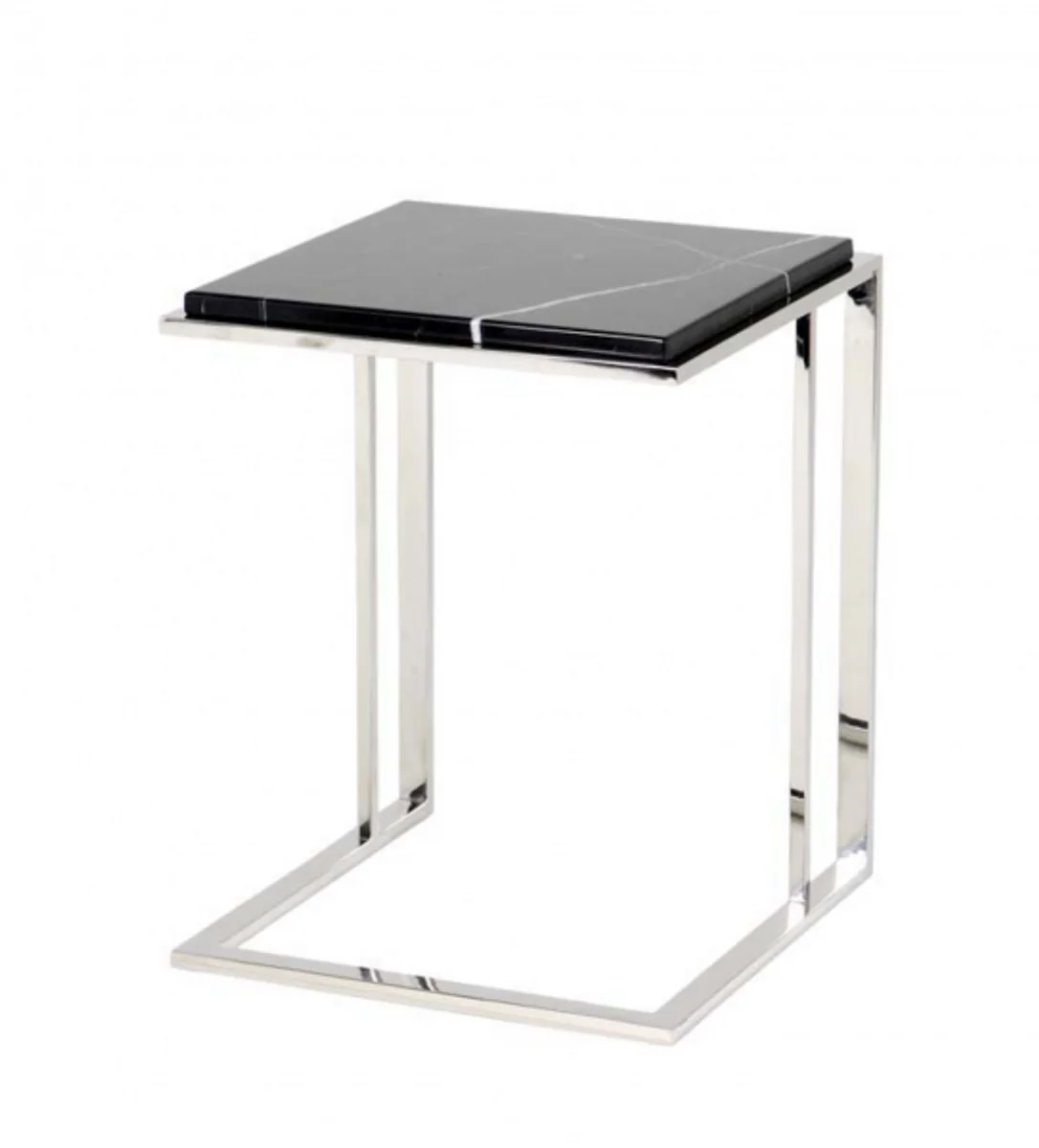 Luxury Art Deco designer side table with black marble top - designer side table furniture