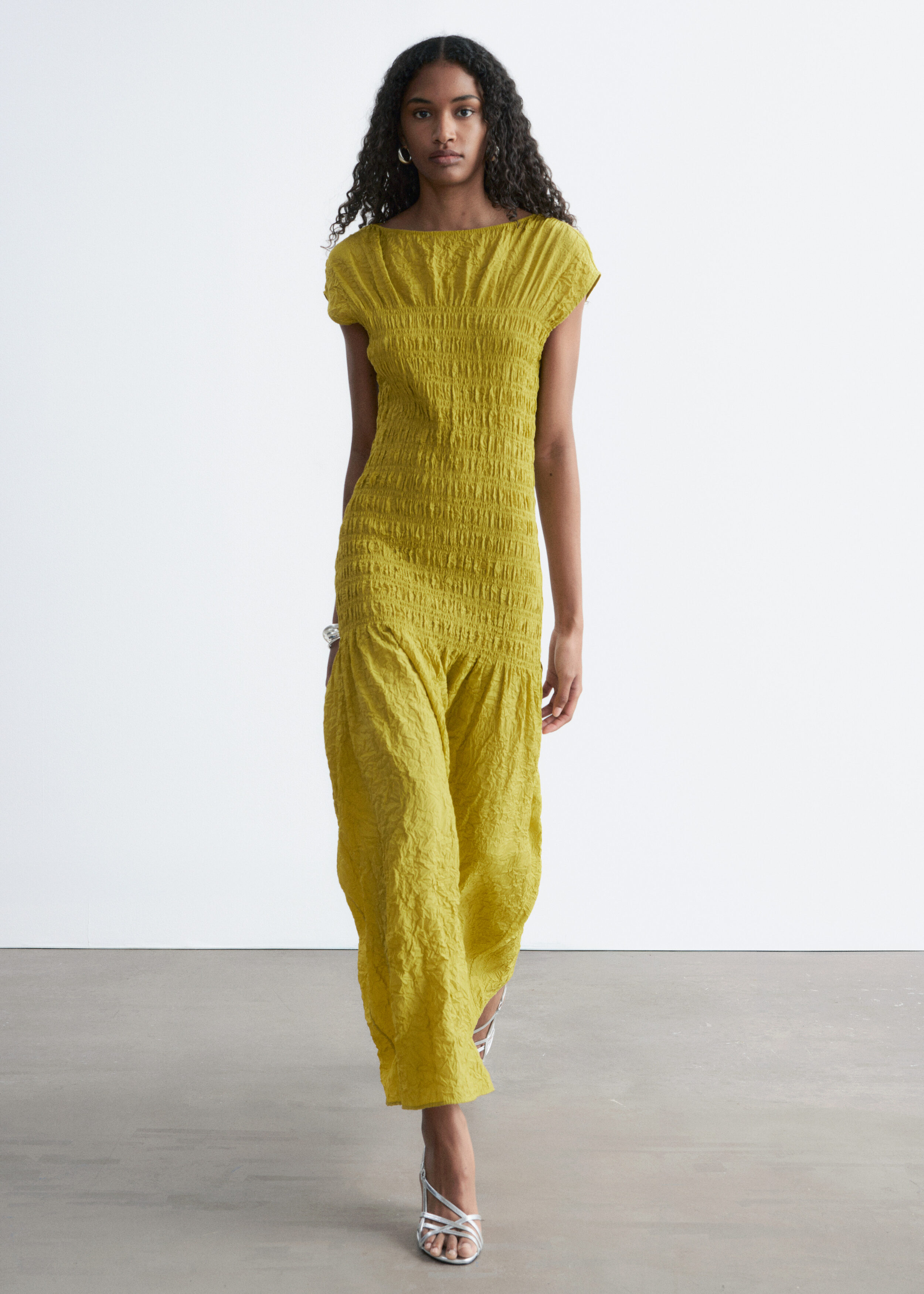 & Other Stories SMOCKED MAXI DRESS