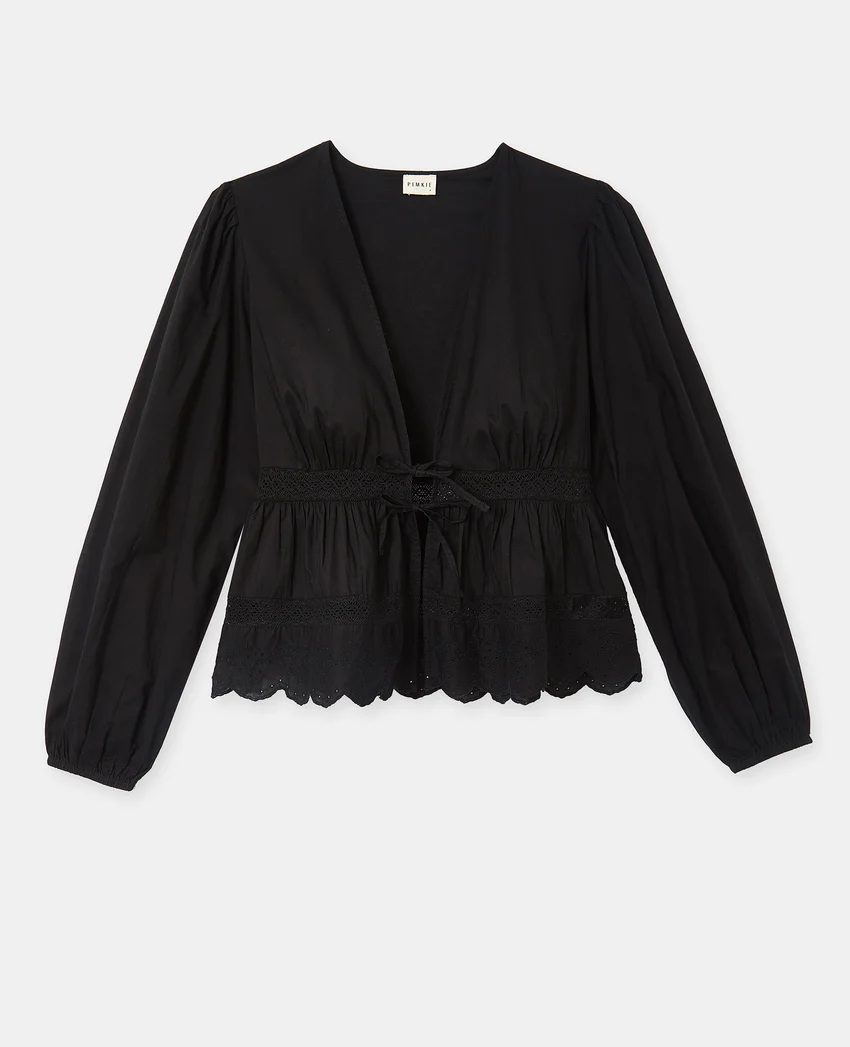 Pimkie Blouse avec dentelle et nouettes