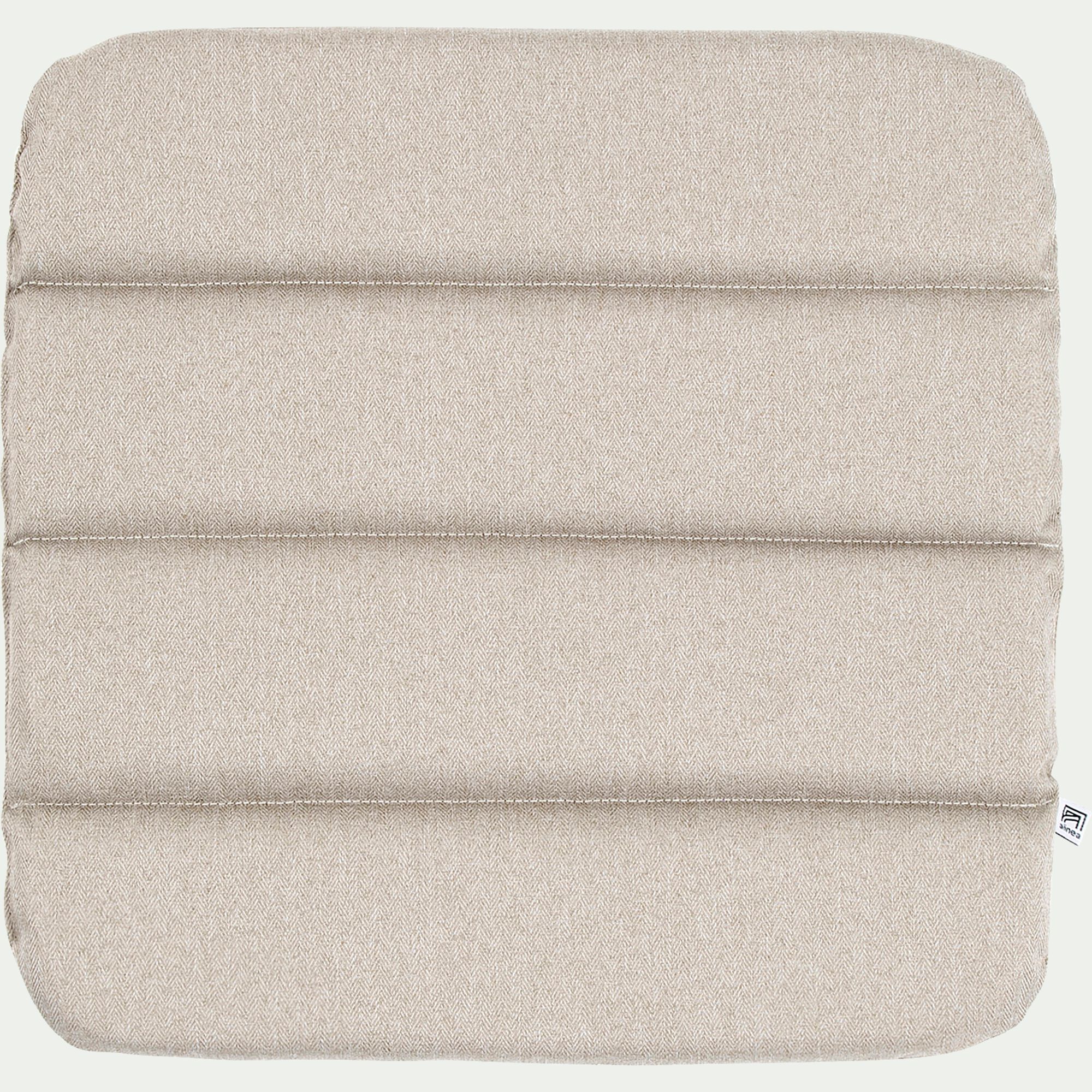 KIKO - Galette de chaise indoor & outdoor en tissu déperlant - beige alpilles