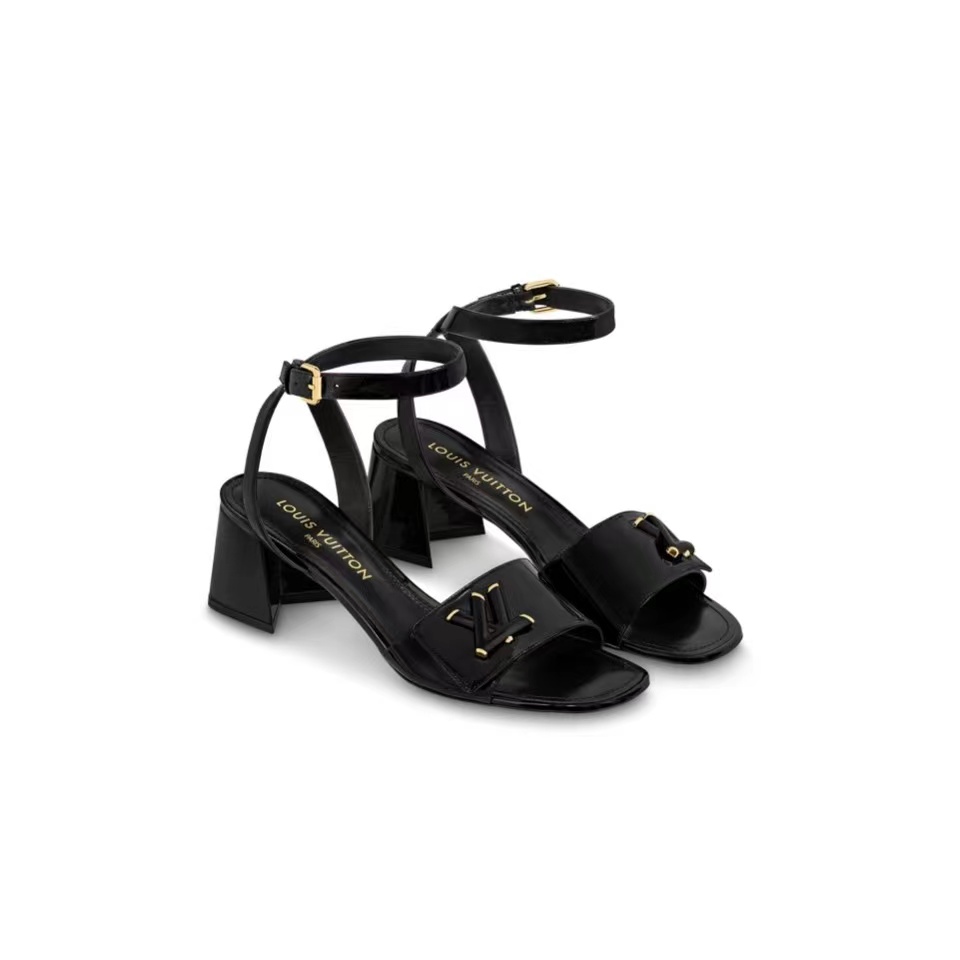 Louis Vuitton LV Patent Leather Thick And Cool Slide Sandal (Replica) - Sneaker Replica Workshop