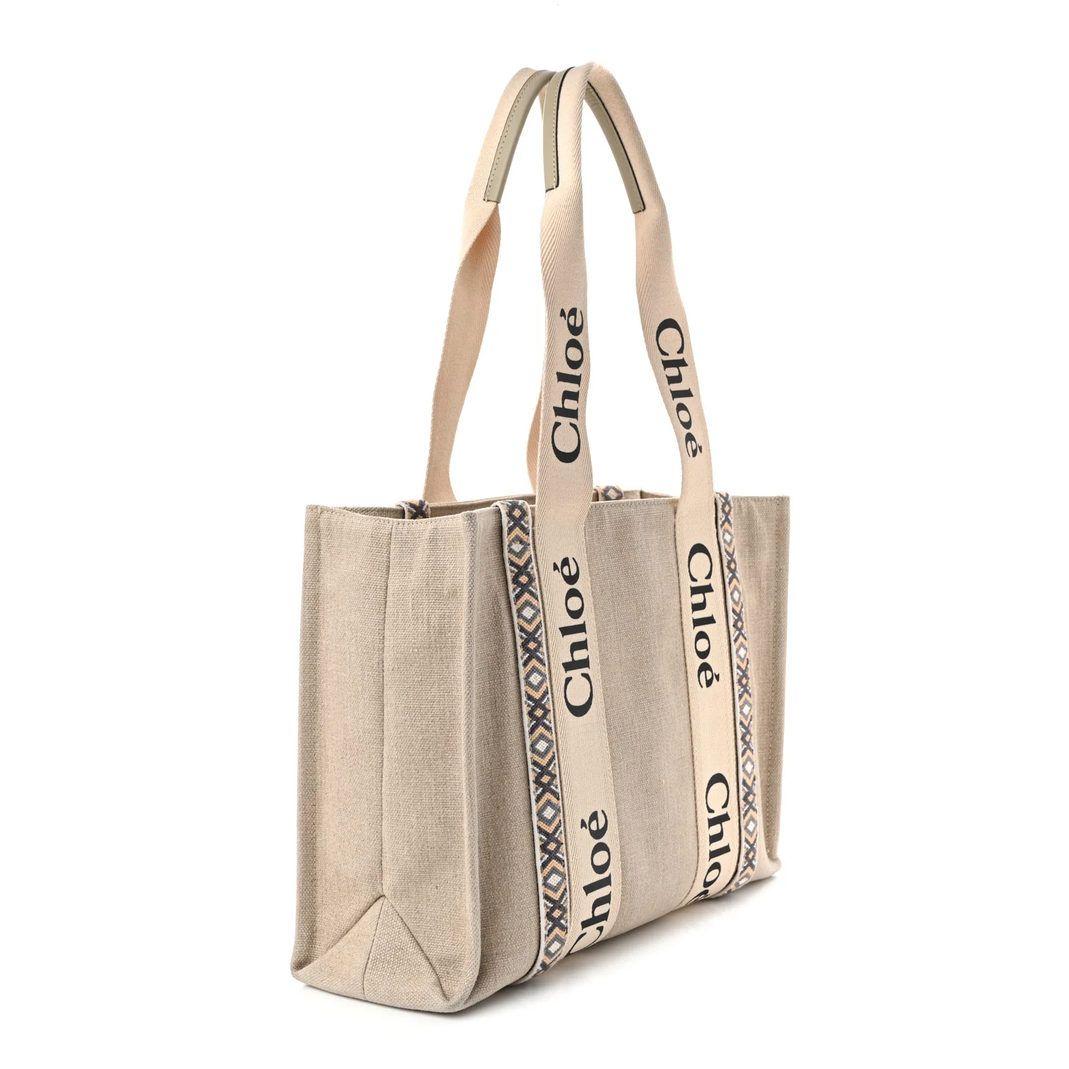 Cotton Medium Woody Ribbon Tote Slate Green - Top Club