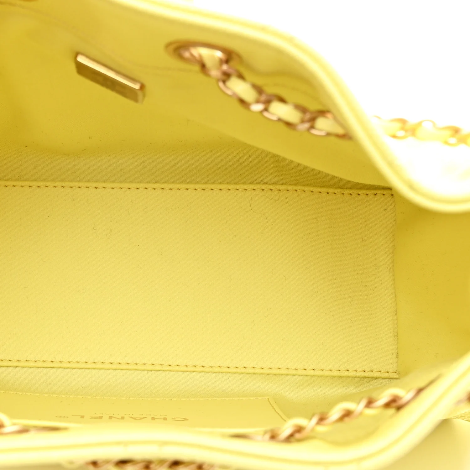 Caviar Quilted Mini Chanel 25 Handbag Light Yellow - Top Club