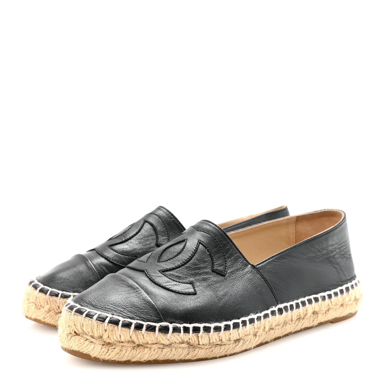Lambskin CC Espadrilles 37 Black - Top Club