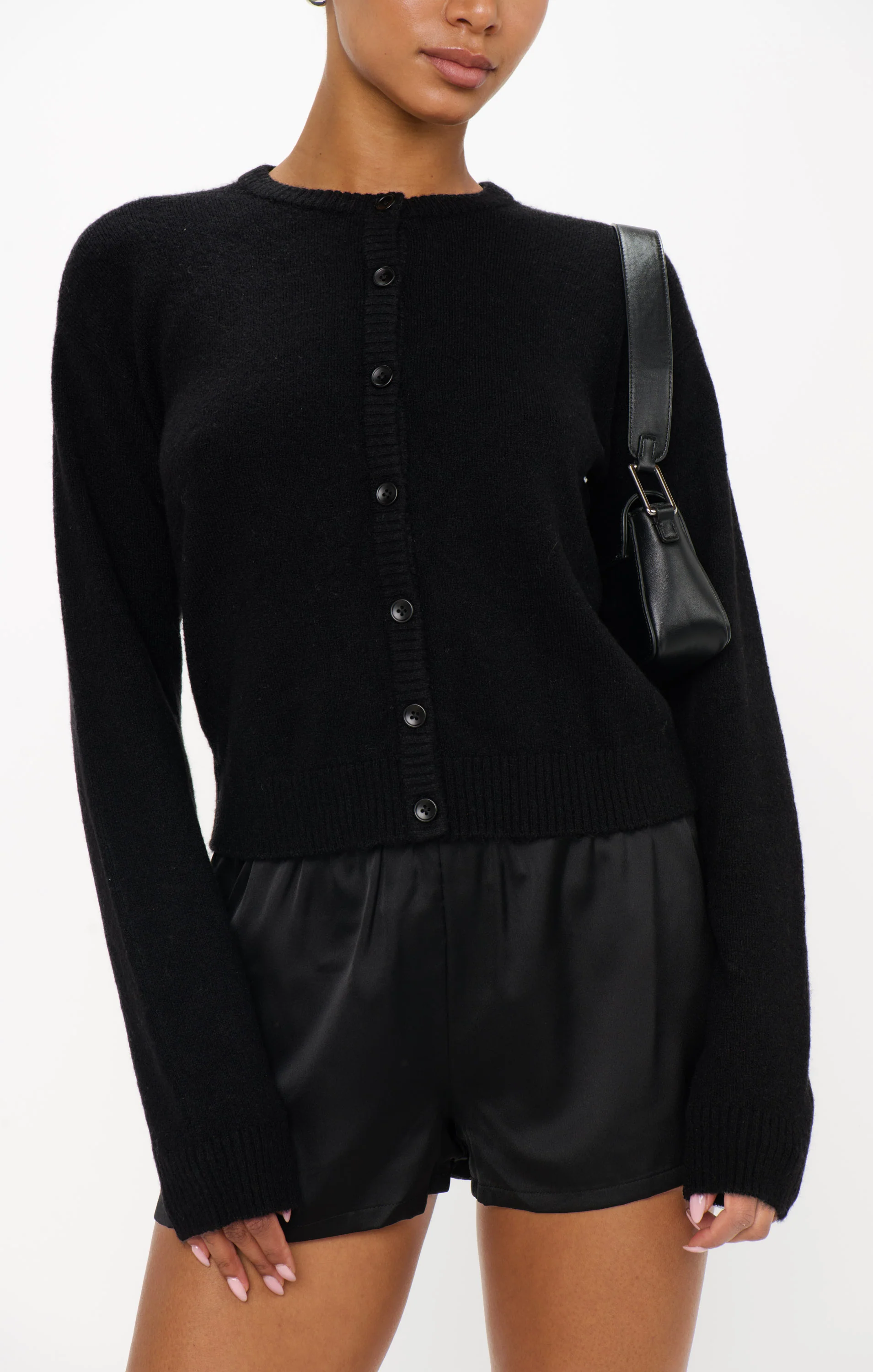 Throw on Cardigan ~ Jet Black Knit