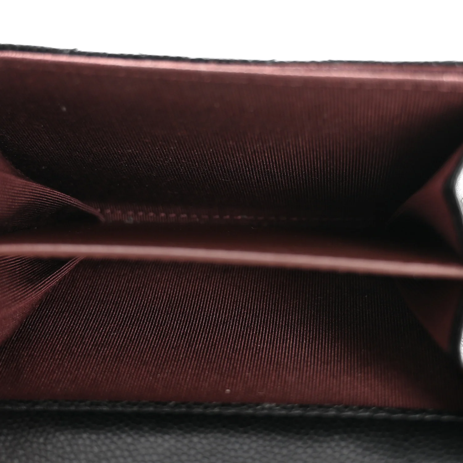 Caviar Quilted Flap Card Holder On Chain Black - Top Club