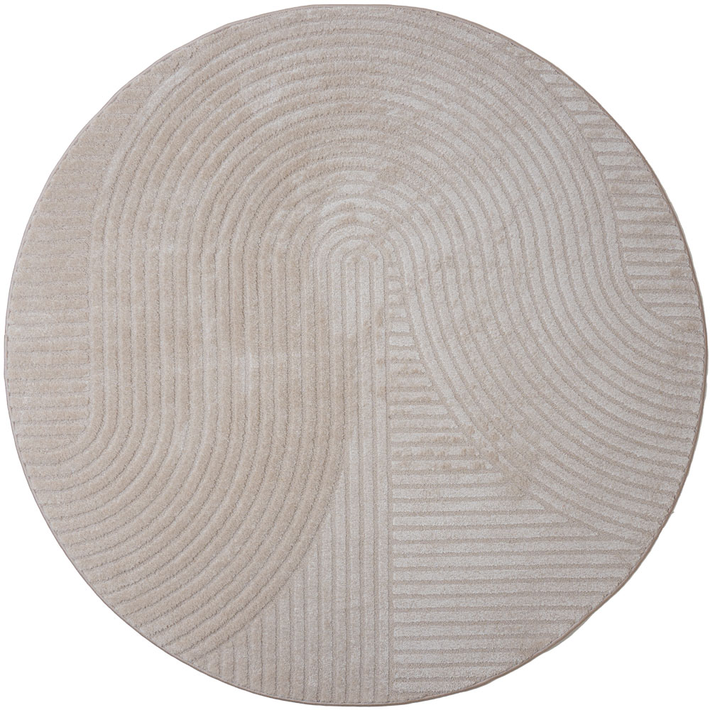 Vloerkleed Ella beige rond ø200 cm