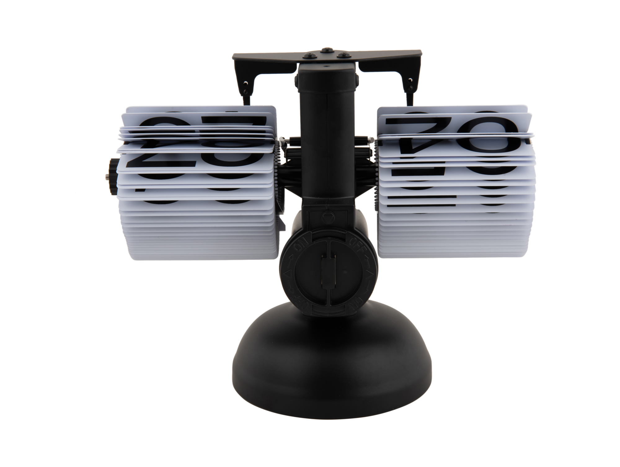 Table clock Small Flip black with white flips