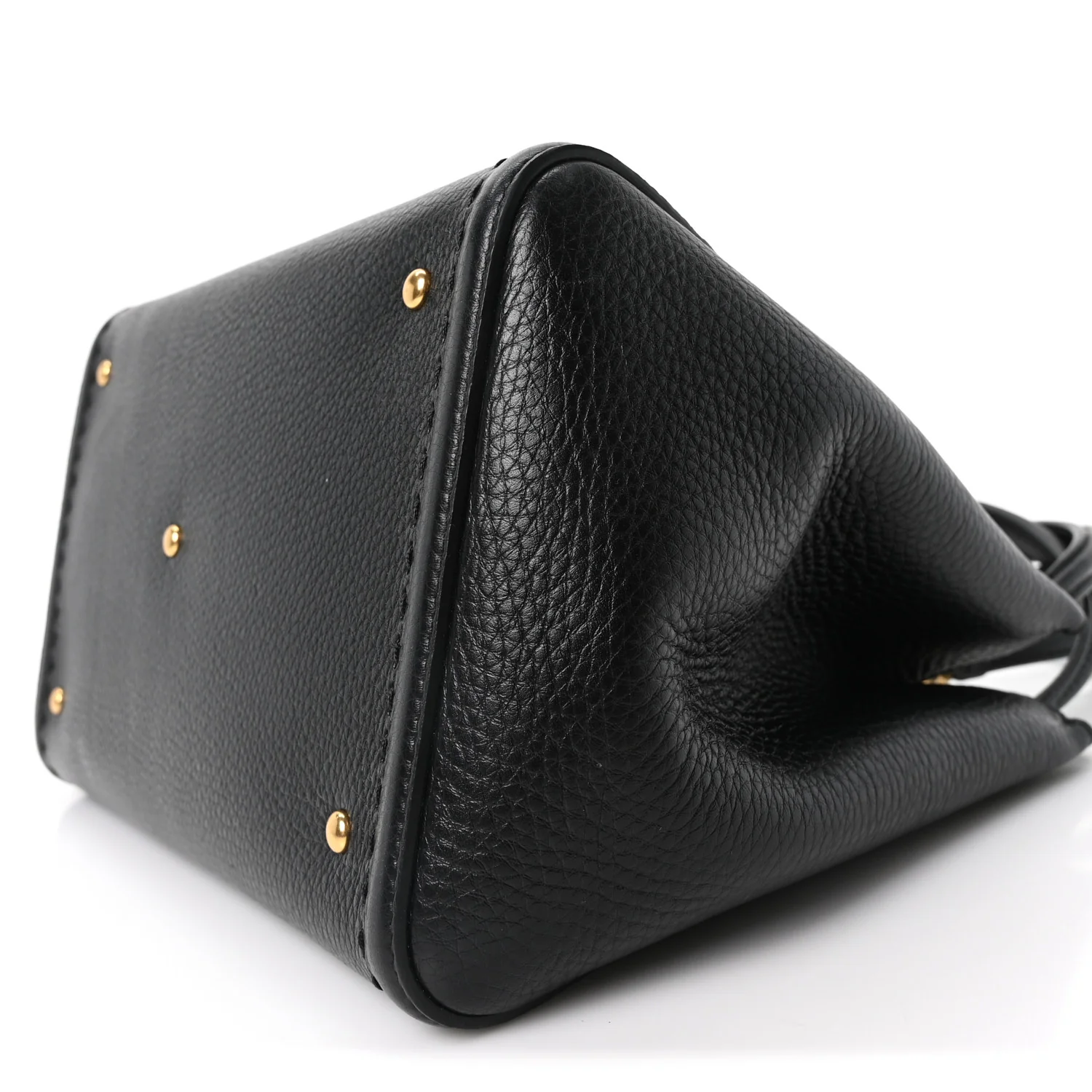 Soft Grainy Calfskin Alltime Medium Handbag Black - Top Club