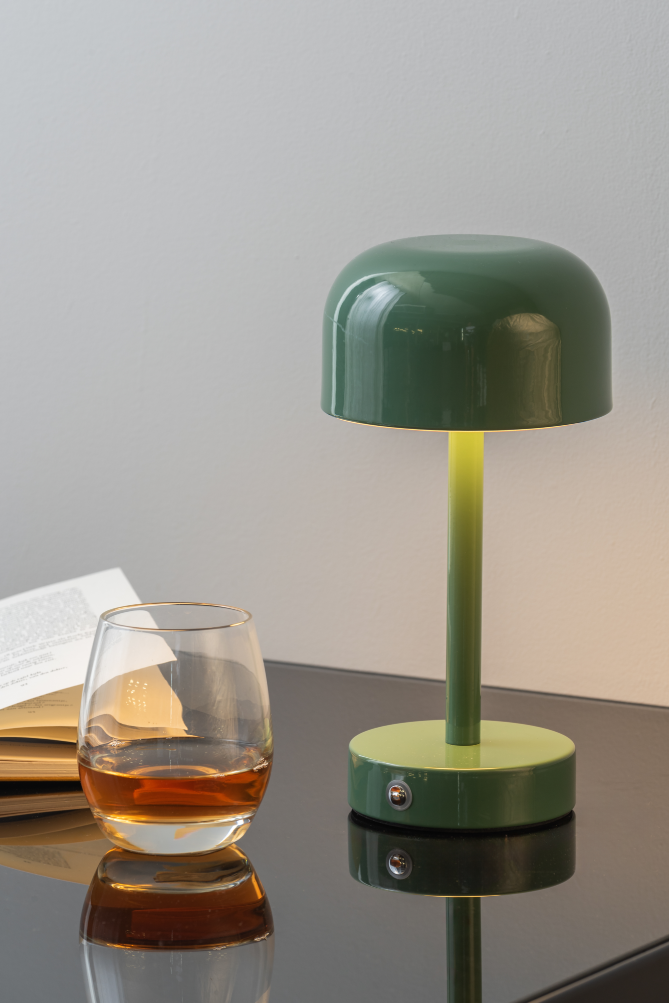 Table lamp James LED iron shiny white