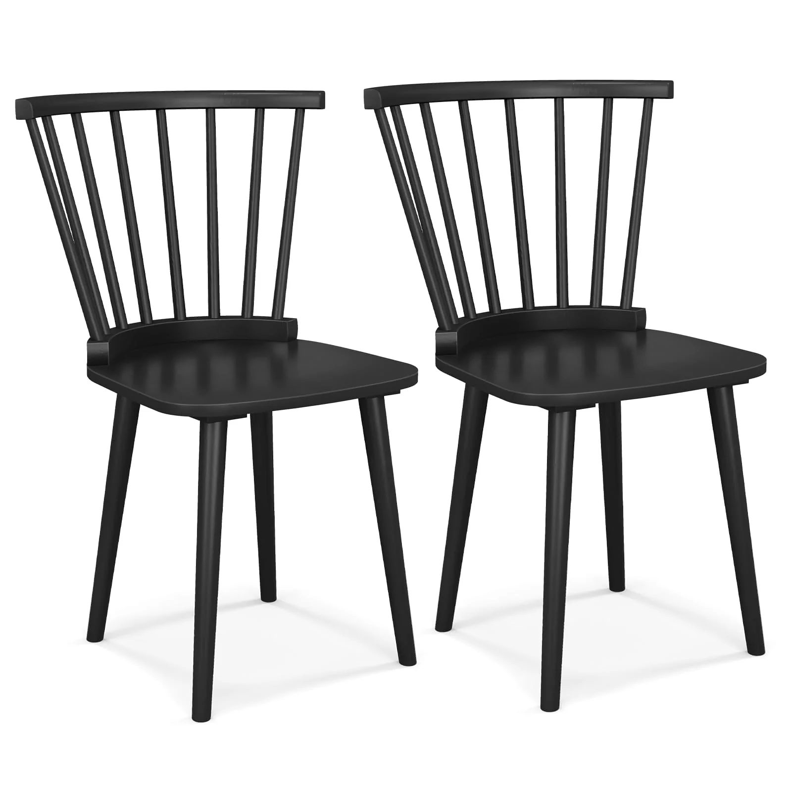 BEFOUNDLOVELY Wood Dining Chairs Set of 2/4, Windsor Dining Chairs with High Spindle Back