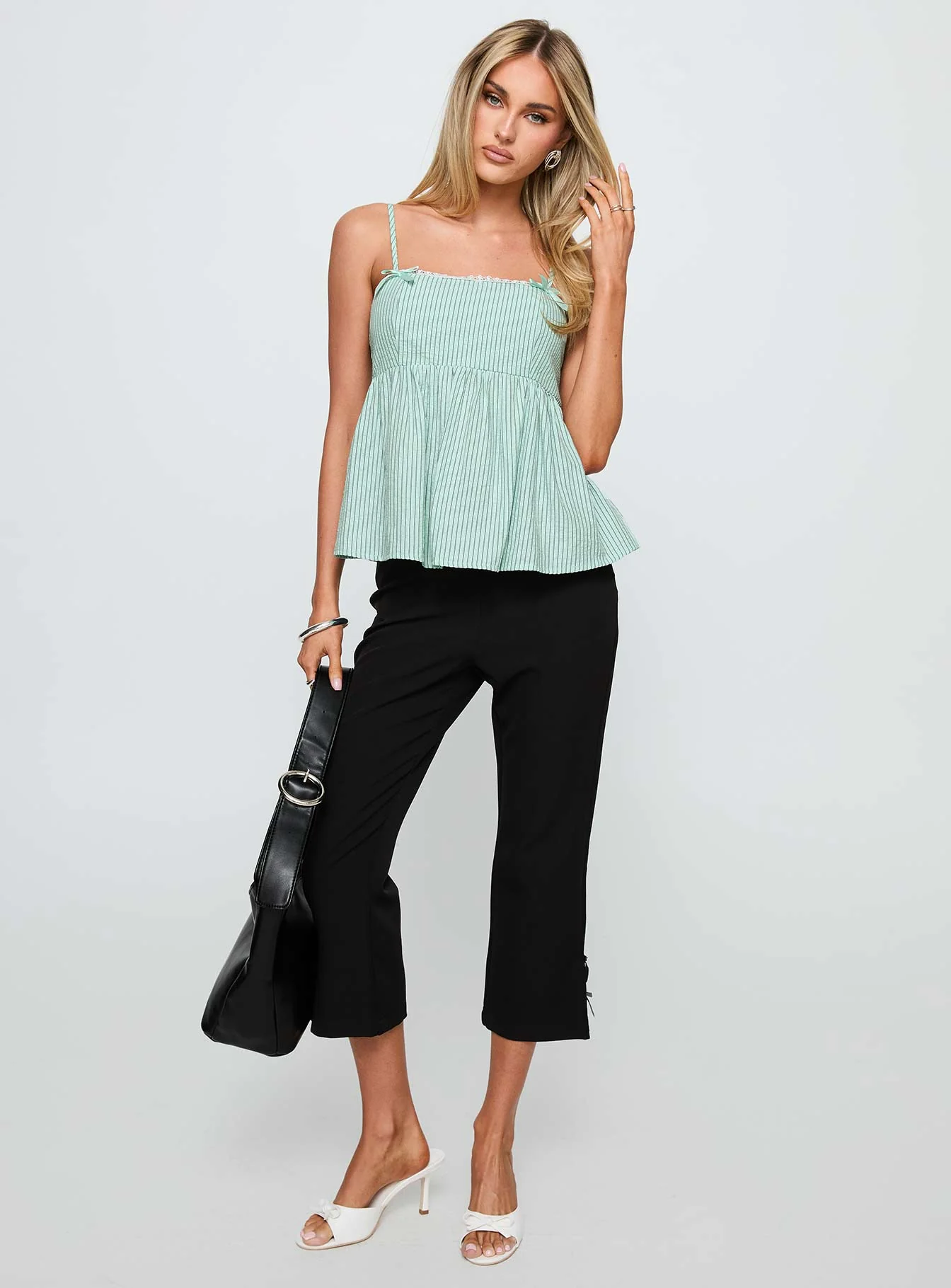 Peace Of Mind Top Green Stripe