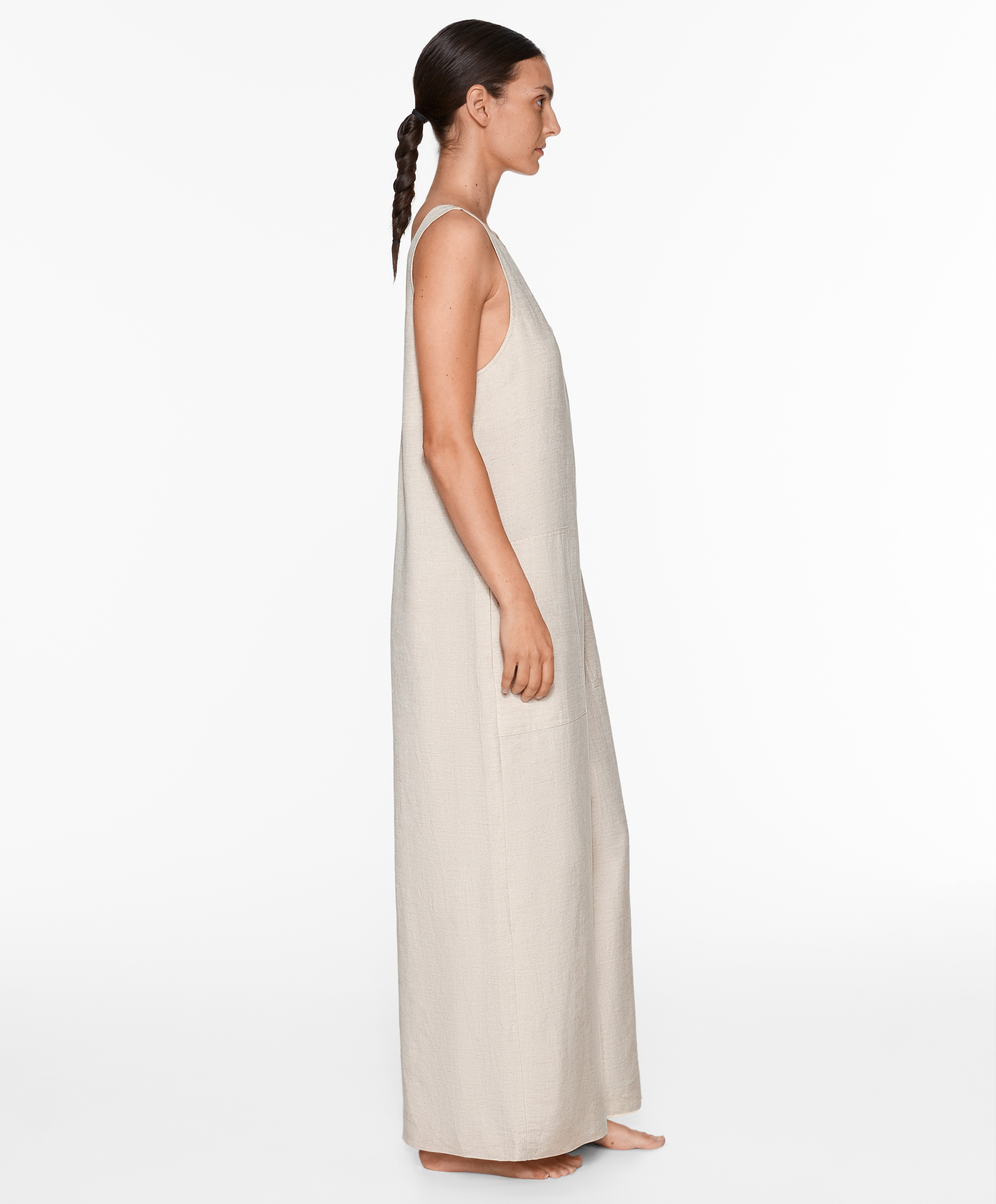 OYSHO Linen blend long jumpsuit