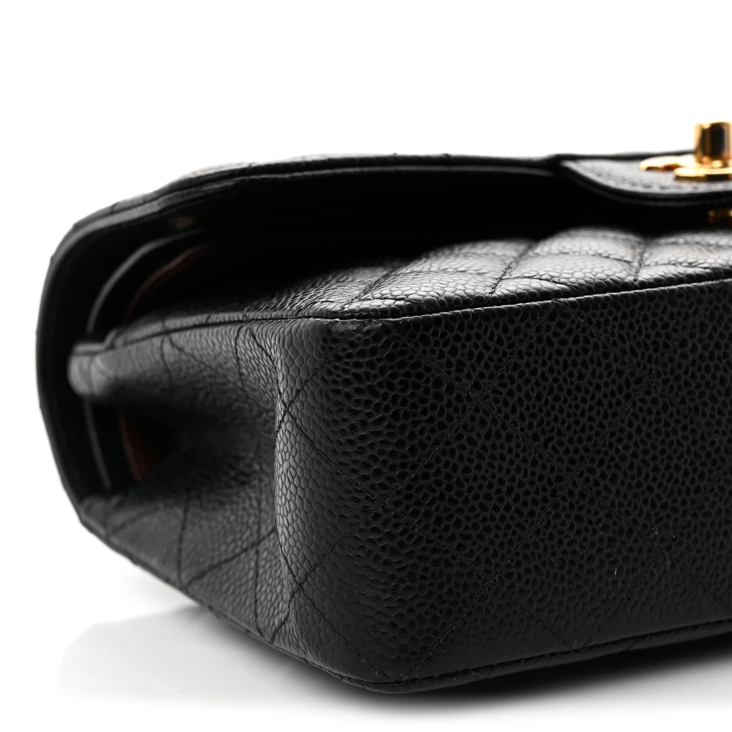 Caviar Quilted Small Double Flap Black - Top Club