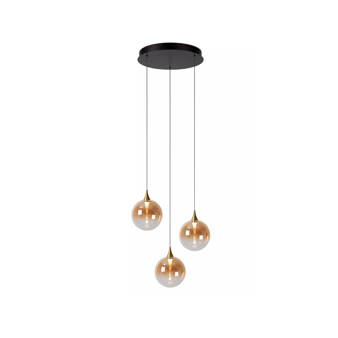 GISELA HANGLAMP 3-LICHTS Ø36CM AMBER