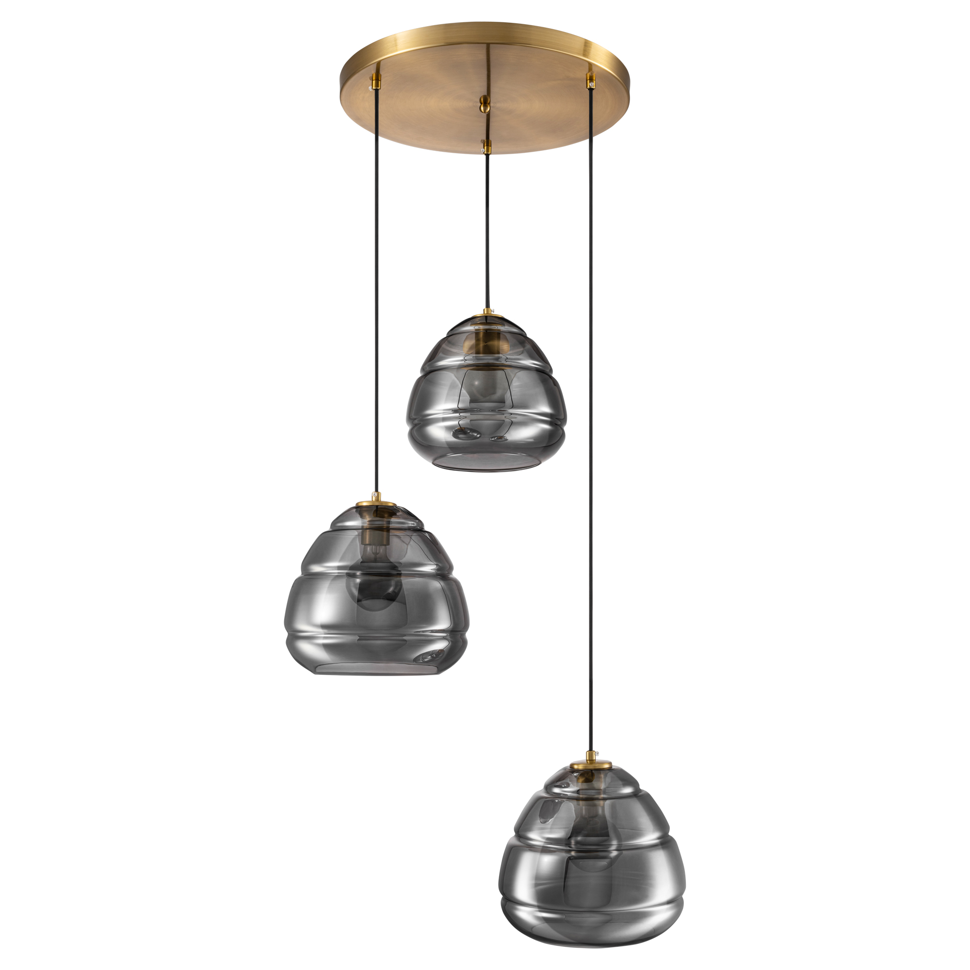 Hanglamp Belmond 3 lichts rond brons