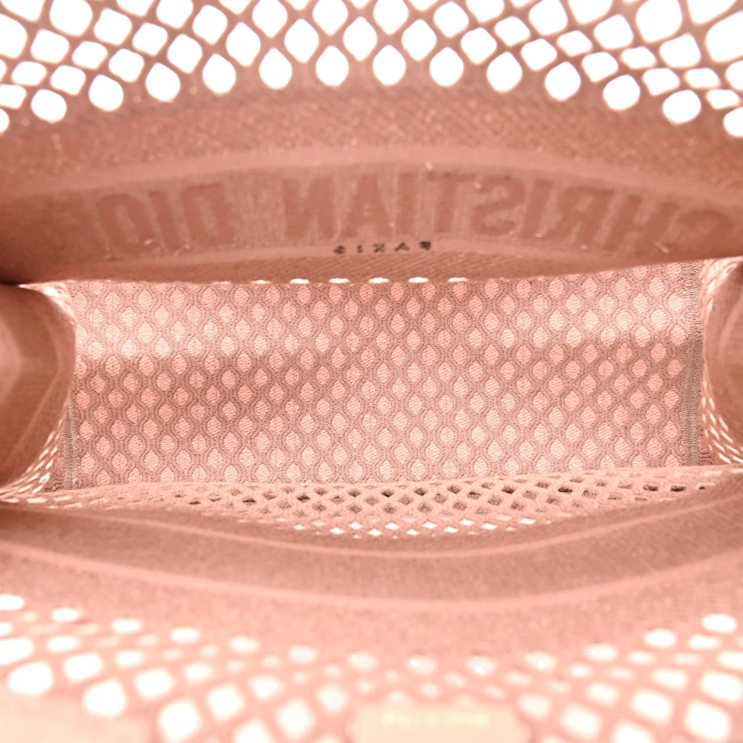 Mesh Embroidered Medium Book Tote Clay - Top Club