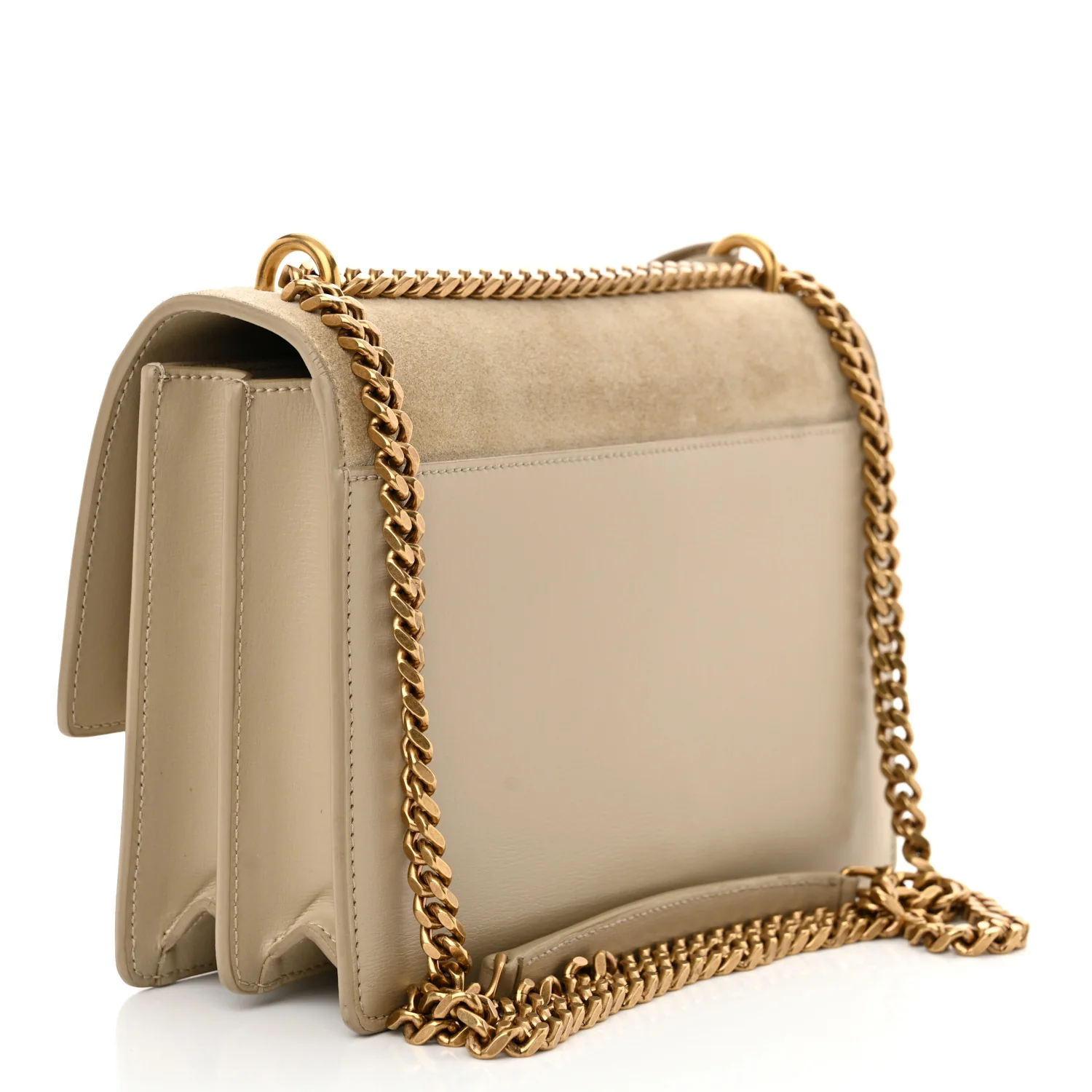 Suede Calfskin Medium Monogram Sunset Dark Beige - Top Club