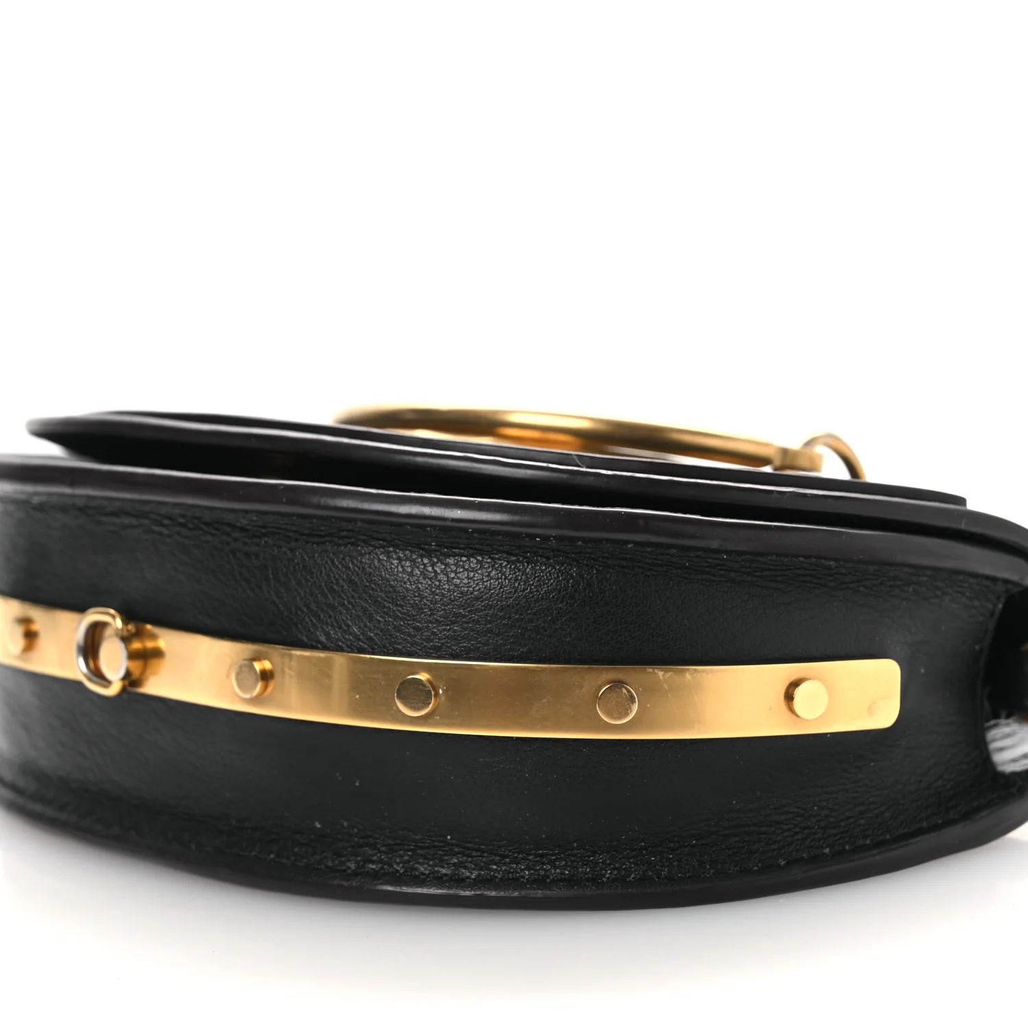 Calfskin Small Nile Bracelet Minaudiere Bag Black - Top Club