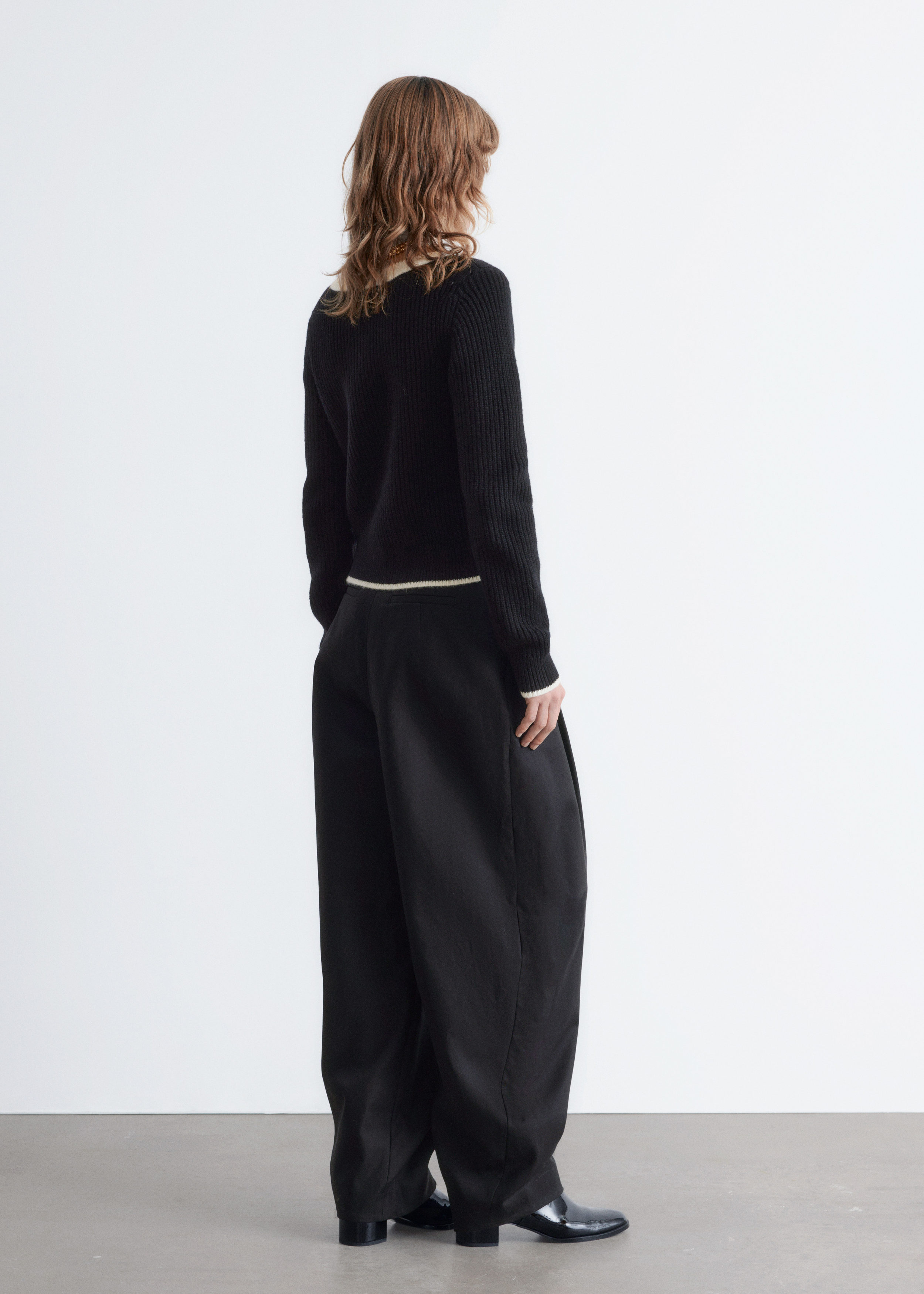 & Other Stories CONTRAST TRIM ZIP CARDIGAN