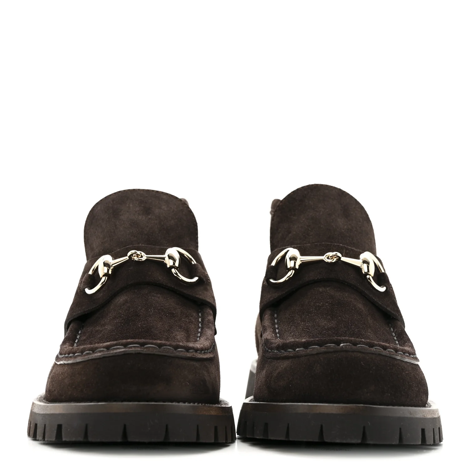 Suede Horsebit Ankle Boots 38 Dark Brown - Top Club