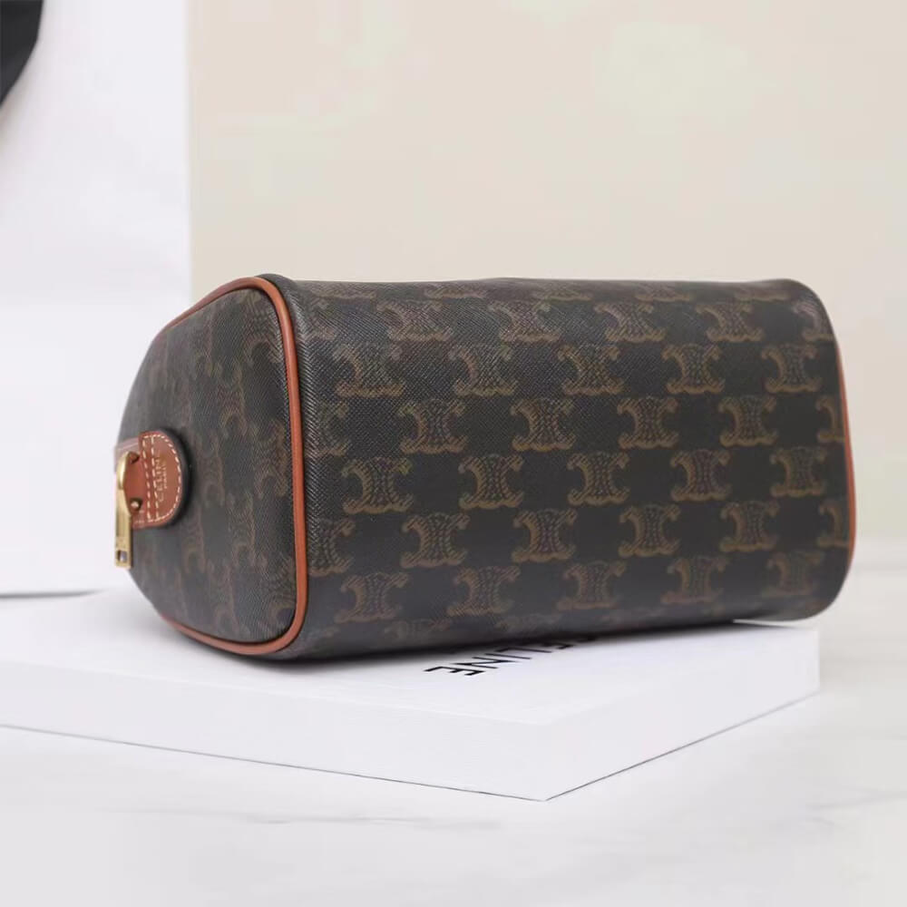 CELINE Small Boston IN Triomphe Canvas and calfskin - Top Club