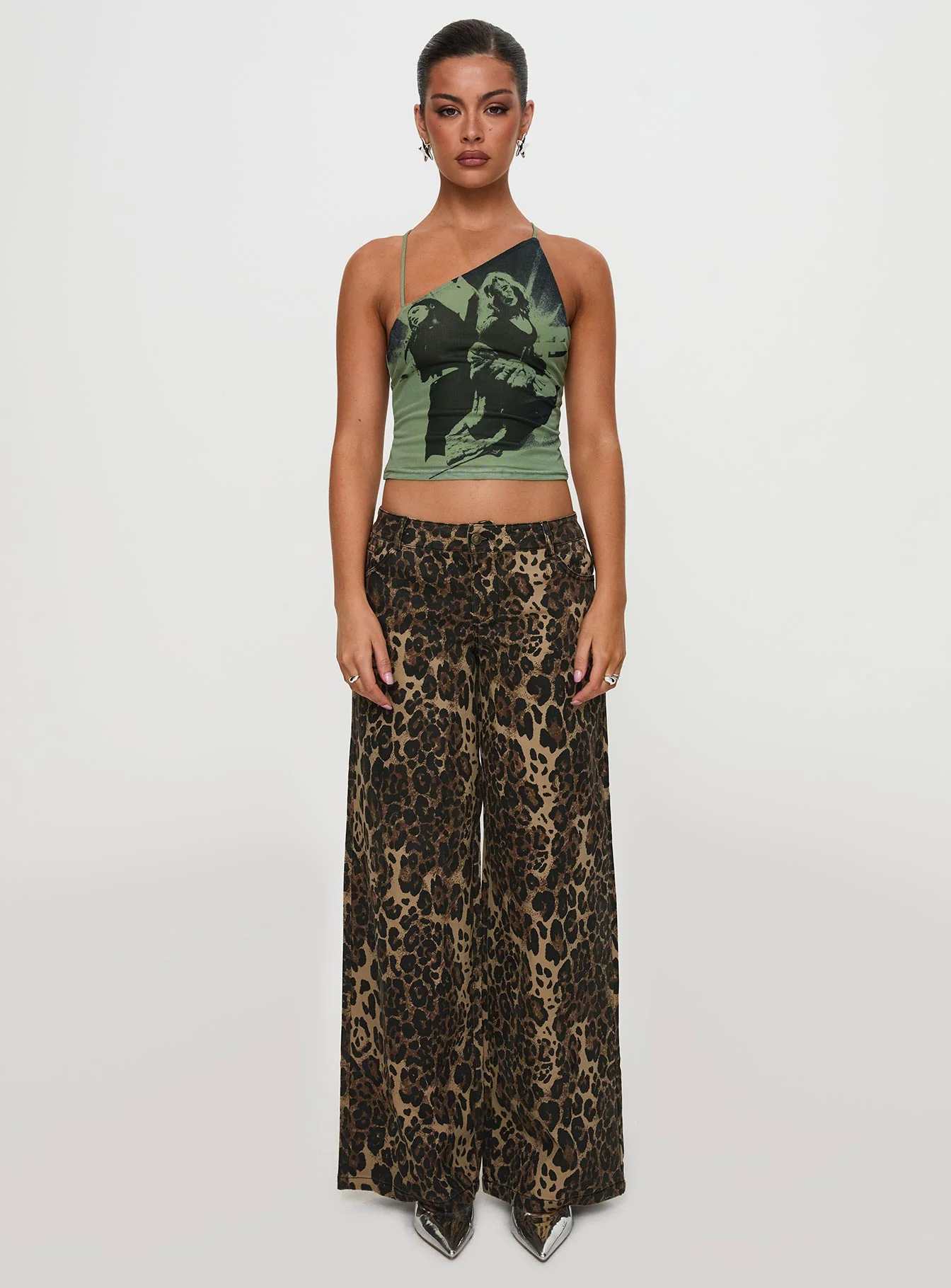 Pantar Low Rise Pants Leopard
