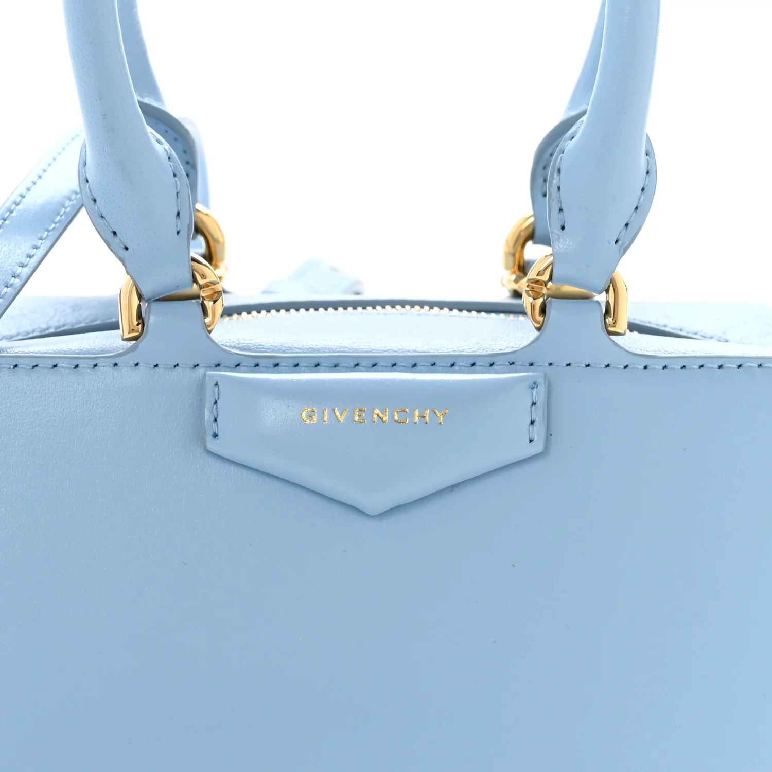Box Calfskin East West Mini Antigona Light Blue - Top Club