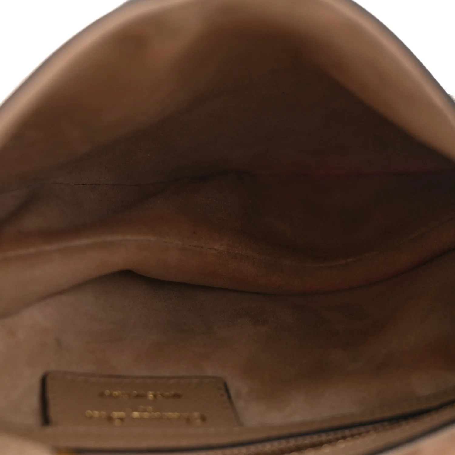 Grained Calfskin Saddle Bag With Strap Taupe - Top Club