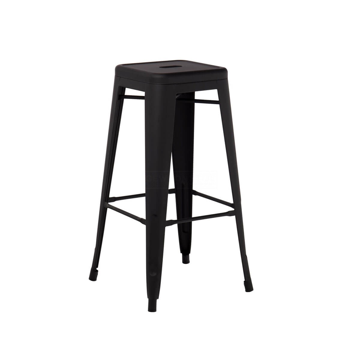Barkruk 65 cm hoog - Mat zwart
