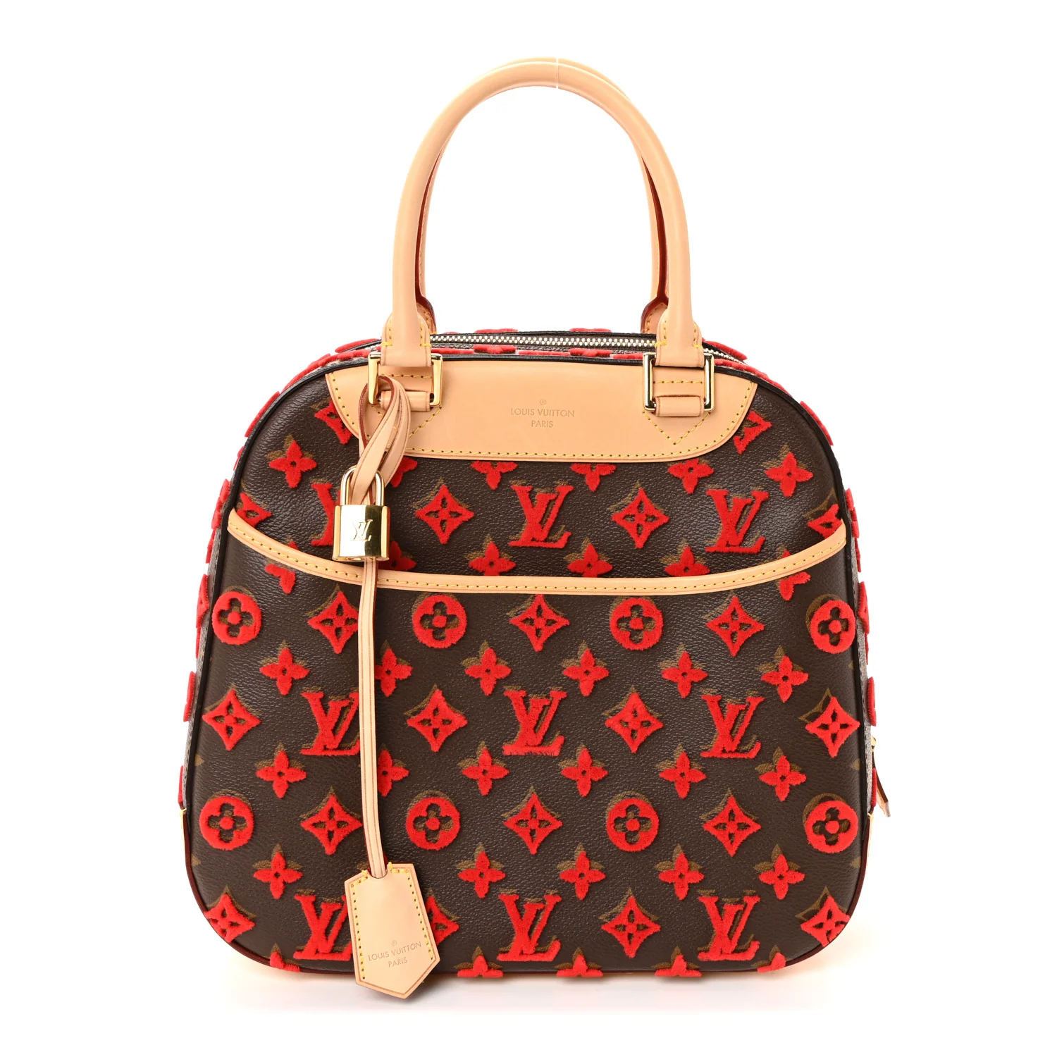 Monogram Tuffetage Deauville Cube Red - Top Club