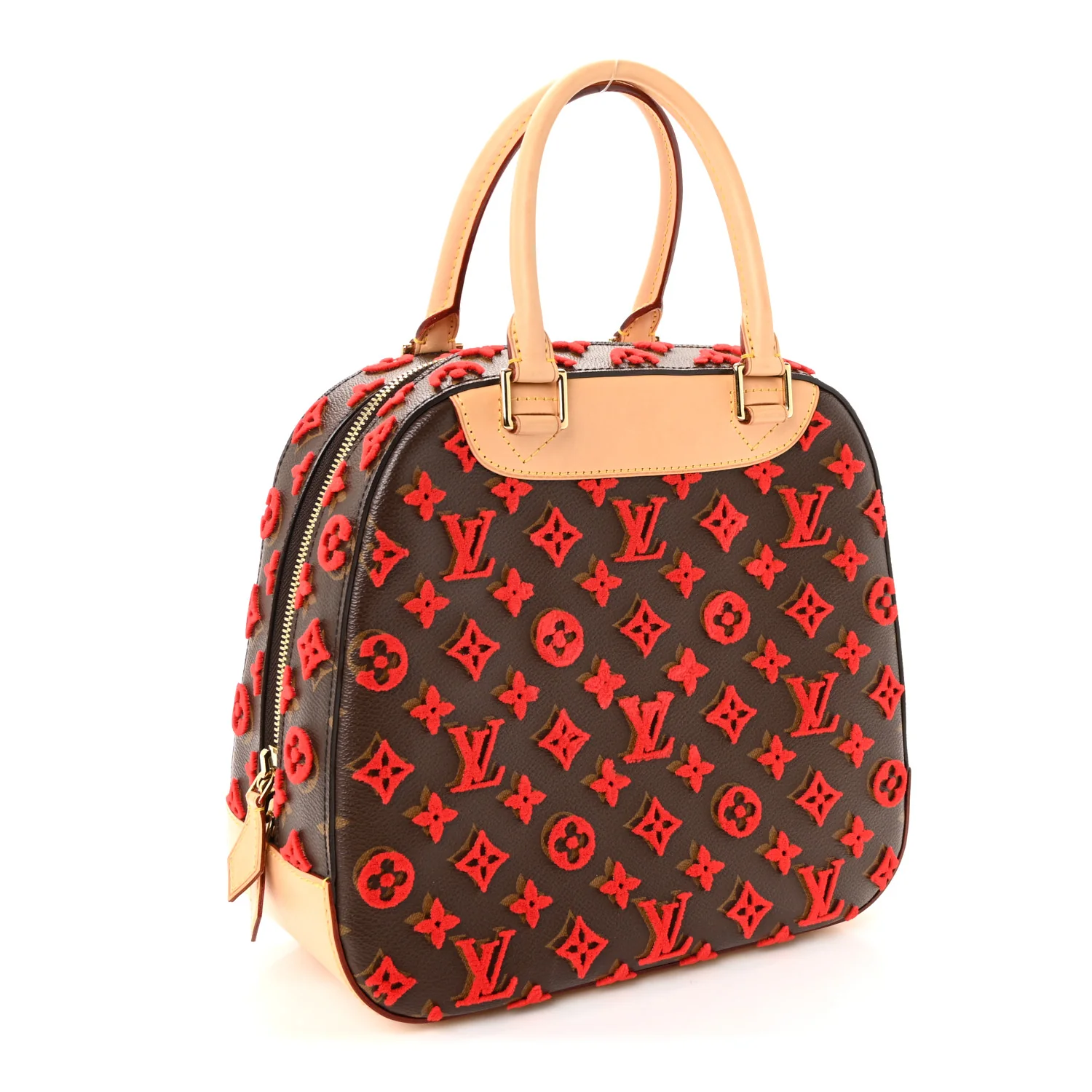 Monogram Tuffetage Deauville Cube Red - Top Club