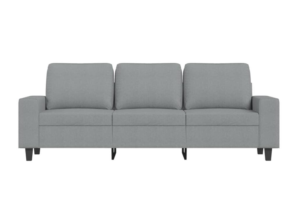 Sofá de 3 plazas de tela gris claro 180 cm
