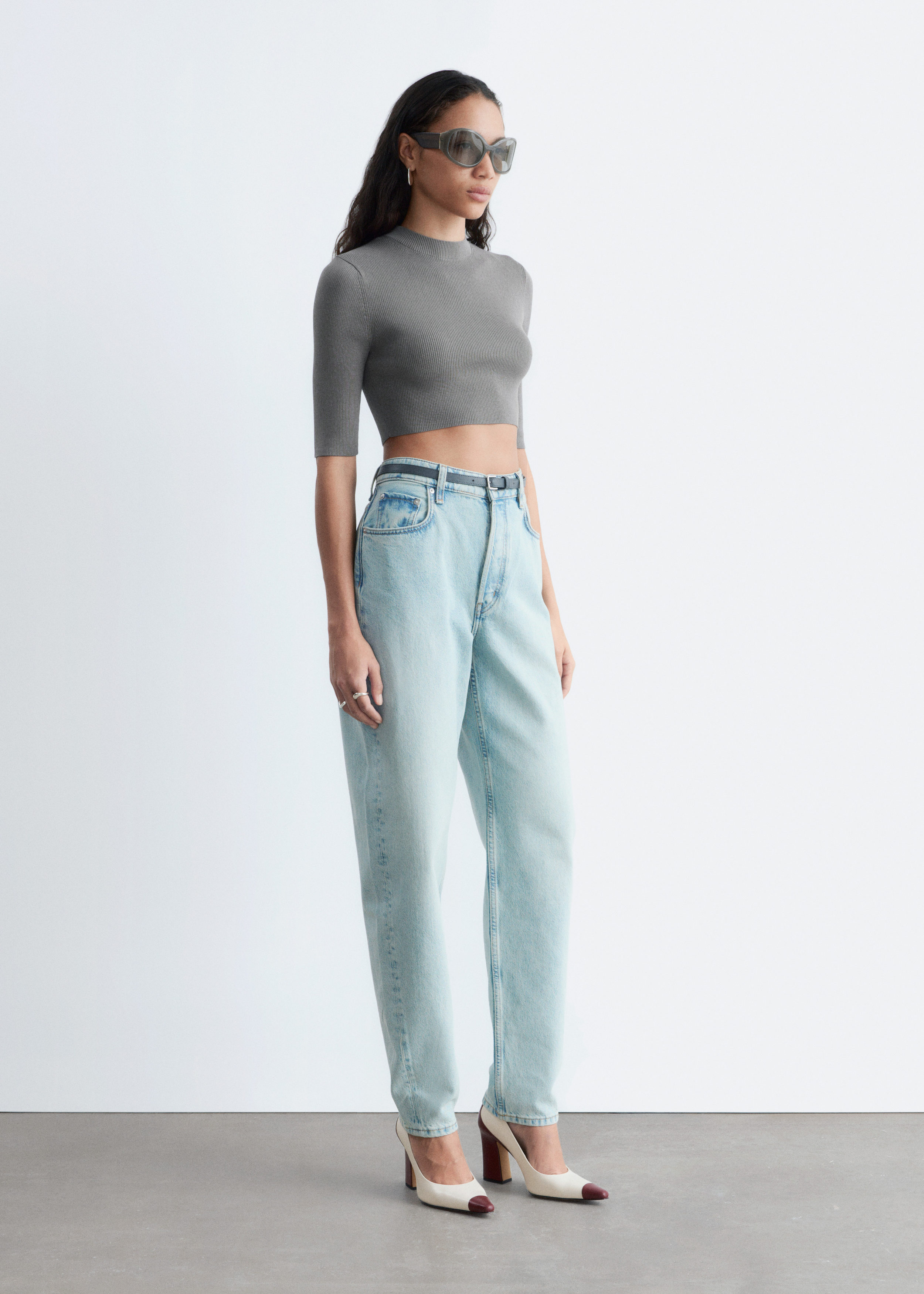 & Other Stories SLIM-FIT CROPPED T-SHIRT