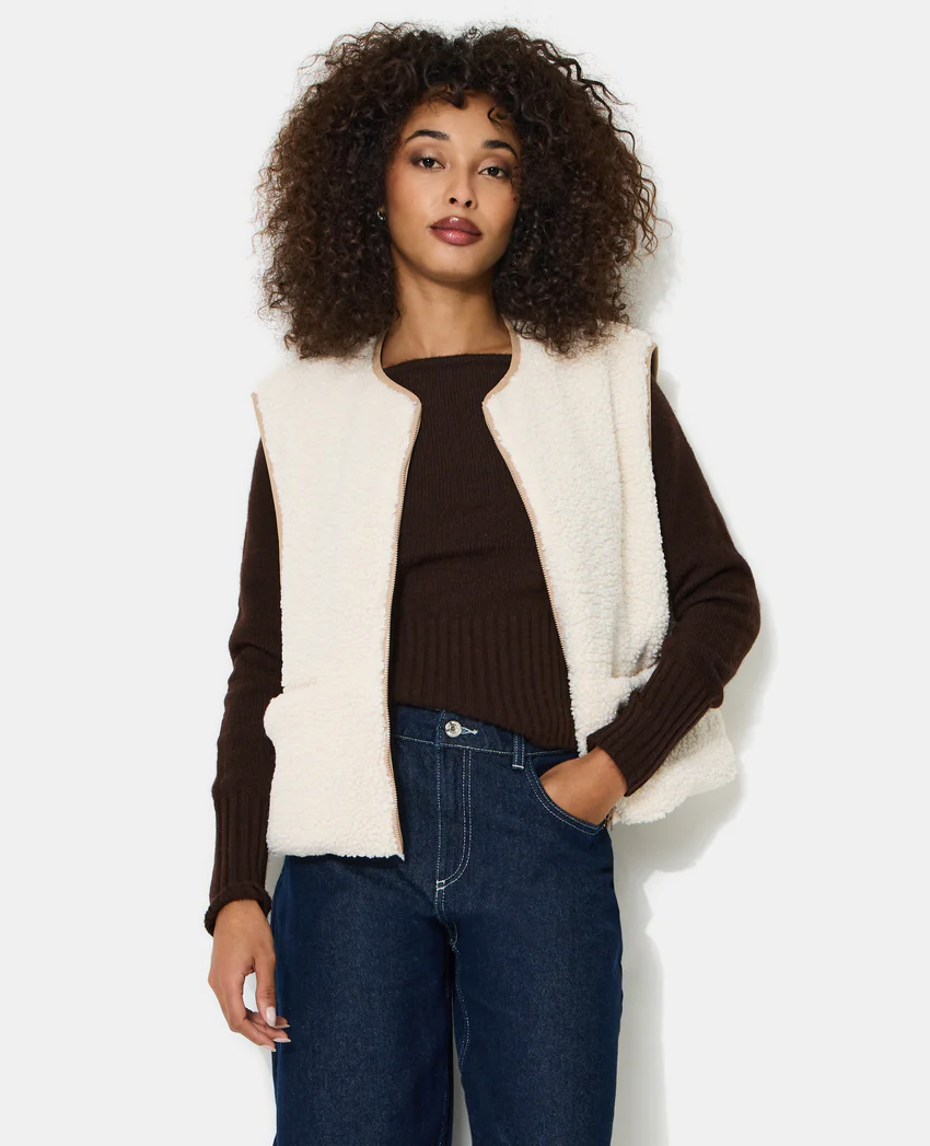 Pimkie Veste sans manches réversible avec sherpa