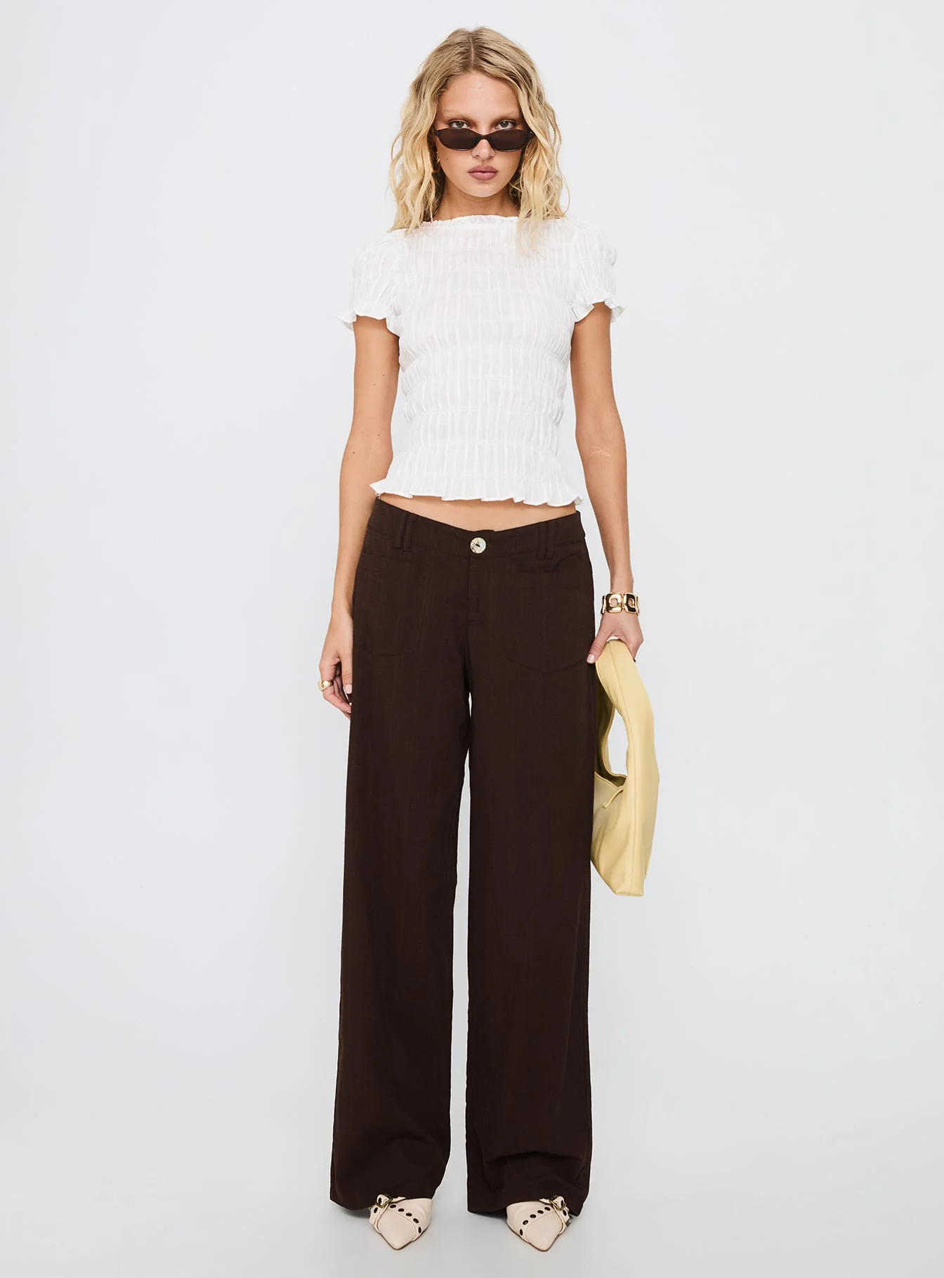 Vendi Low Rise Pant Chocolate