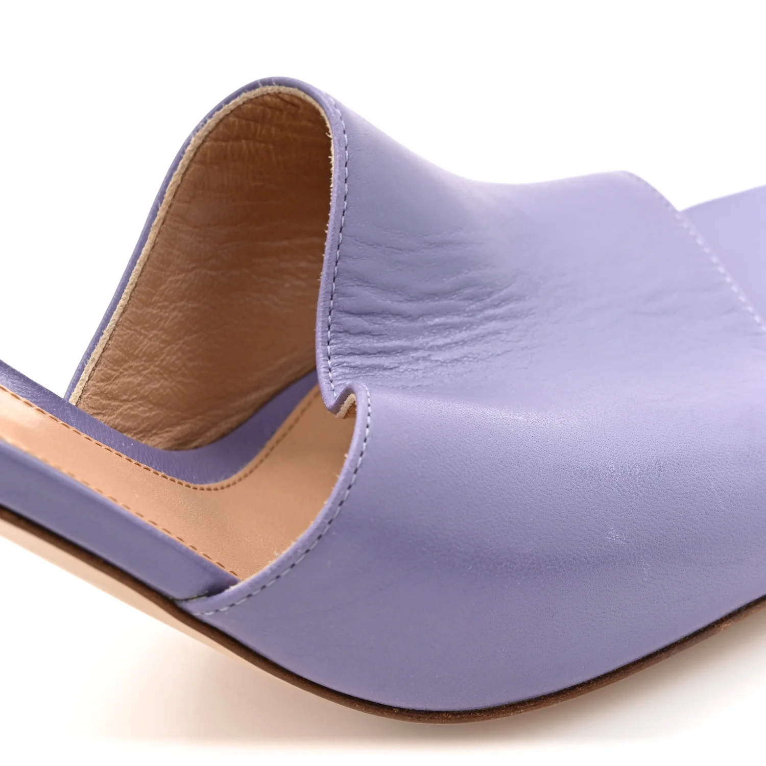 Lambskin Stretch Mule Sandals 41 Lavender - Top Club