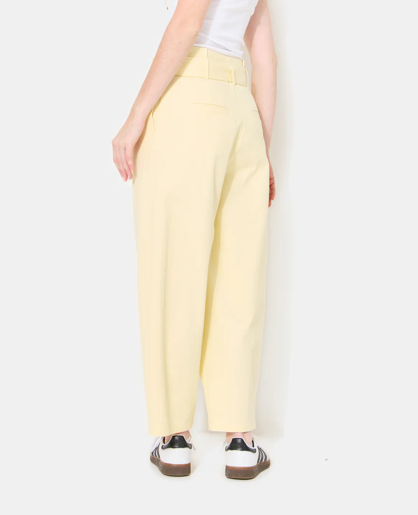 Pimkie Pantalon barrel taille haute avec ceinture
