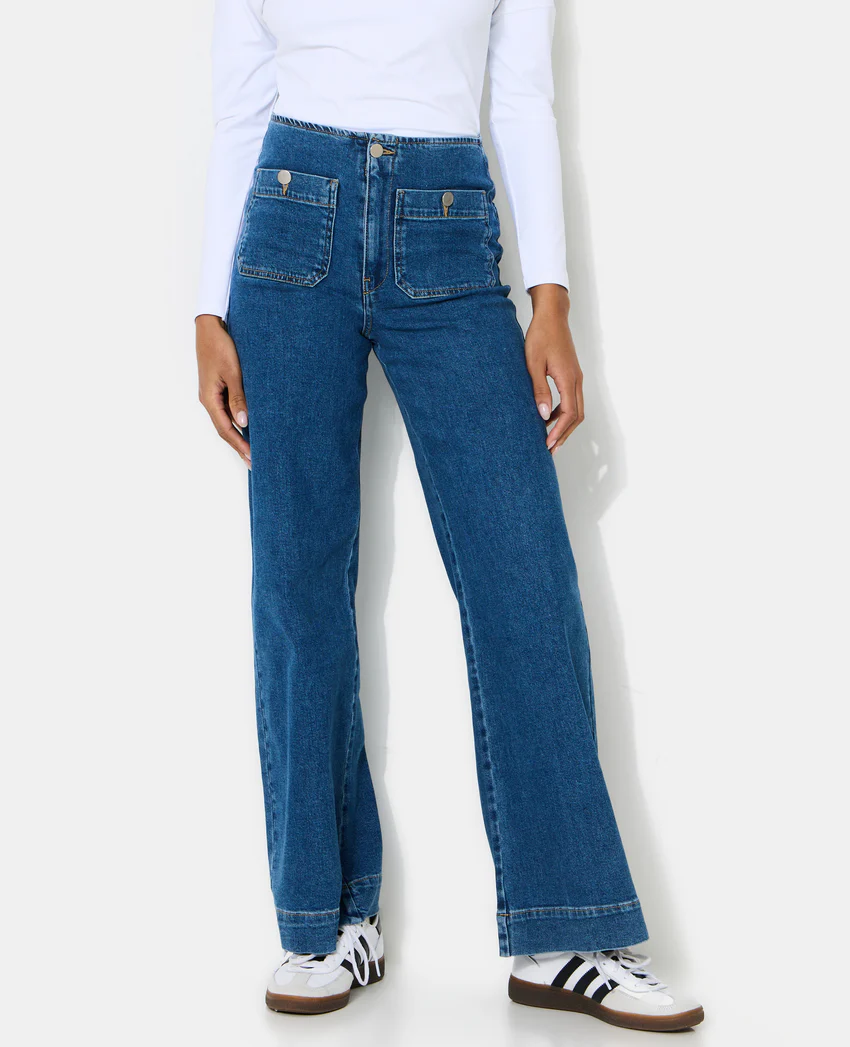 Pimkie Jean wide taille haute avec poches plaquées