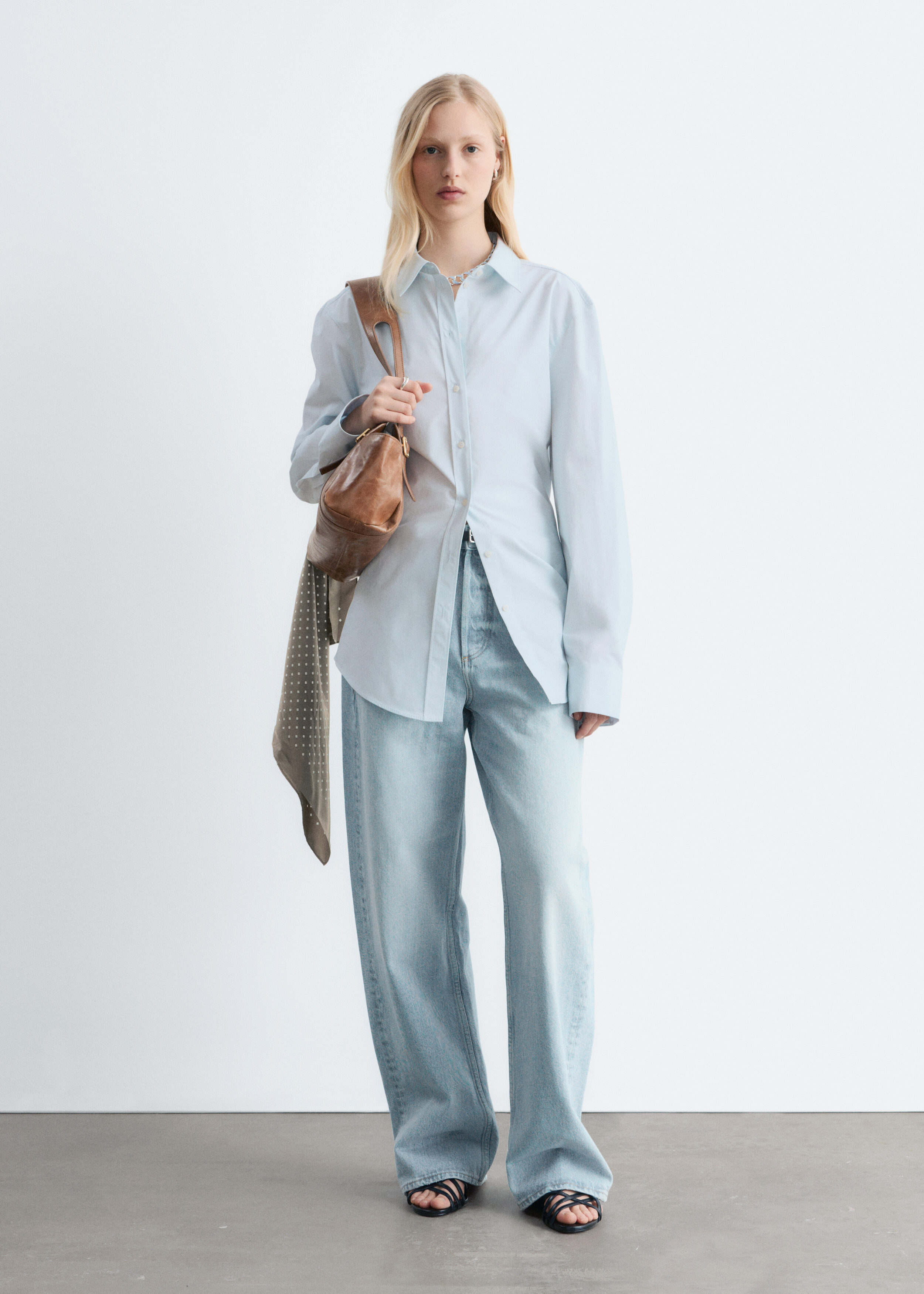& Other Stories TAPERED COTTON SHIRT