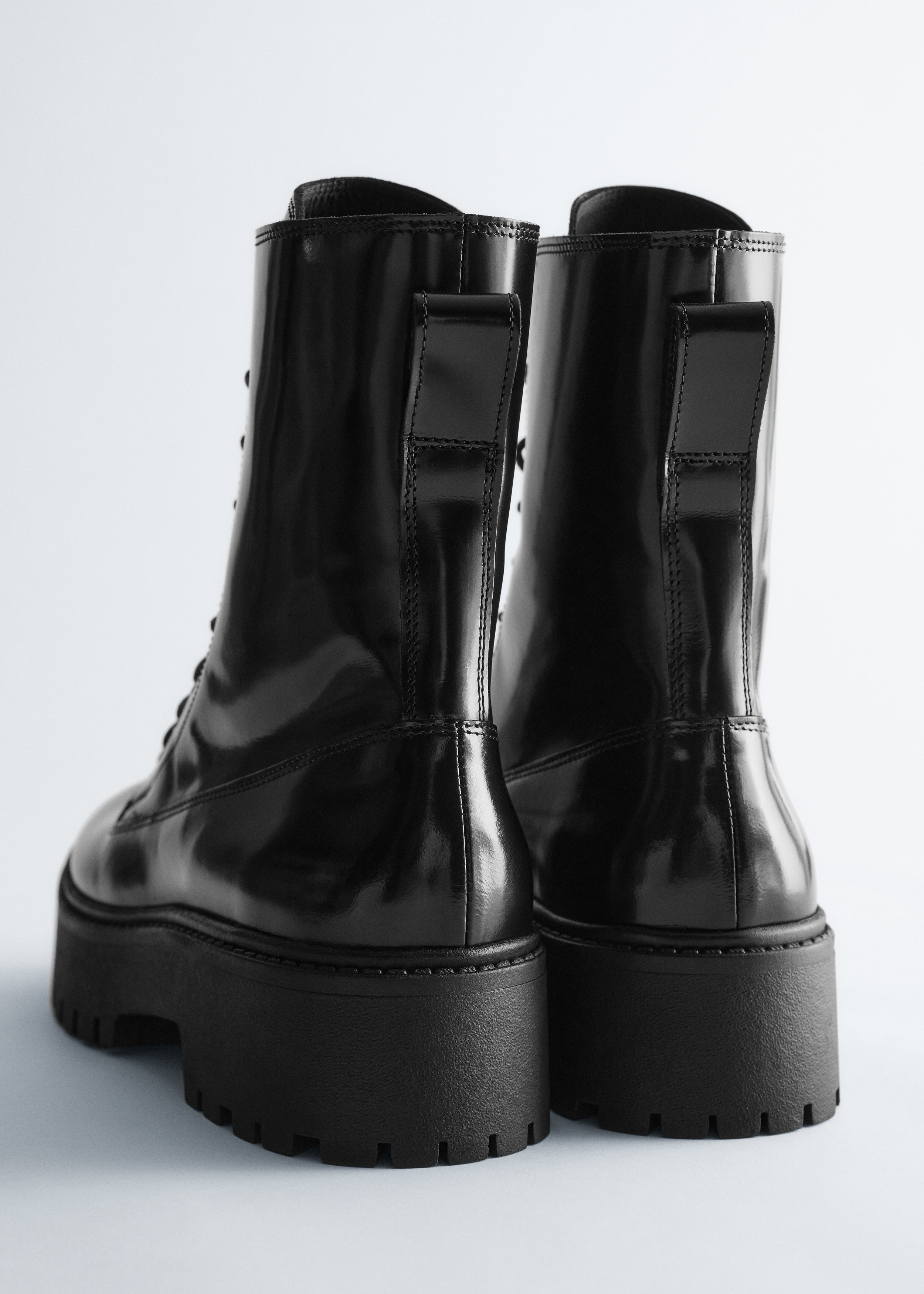 & Other Stories LACE-UP LEATHER BOOTS