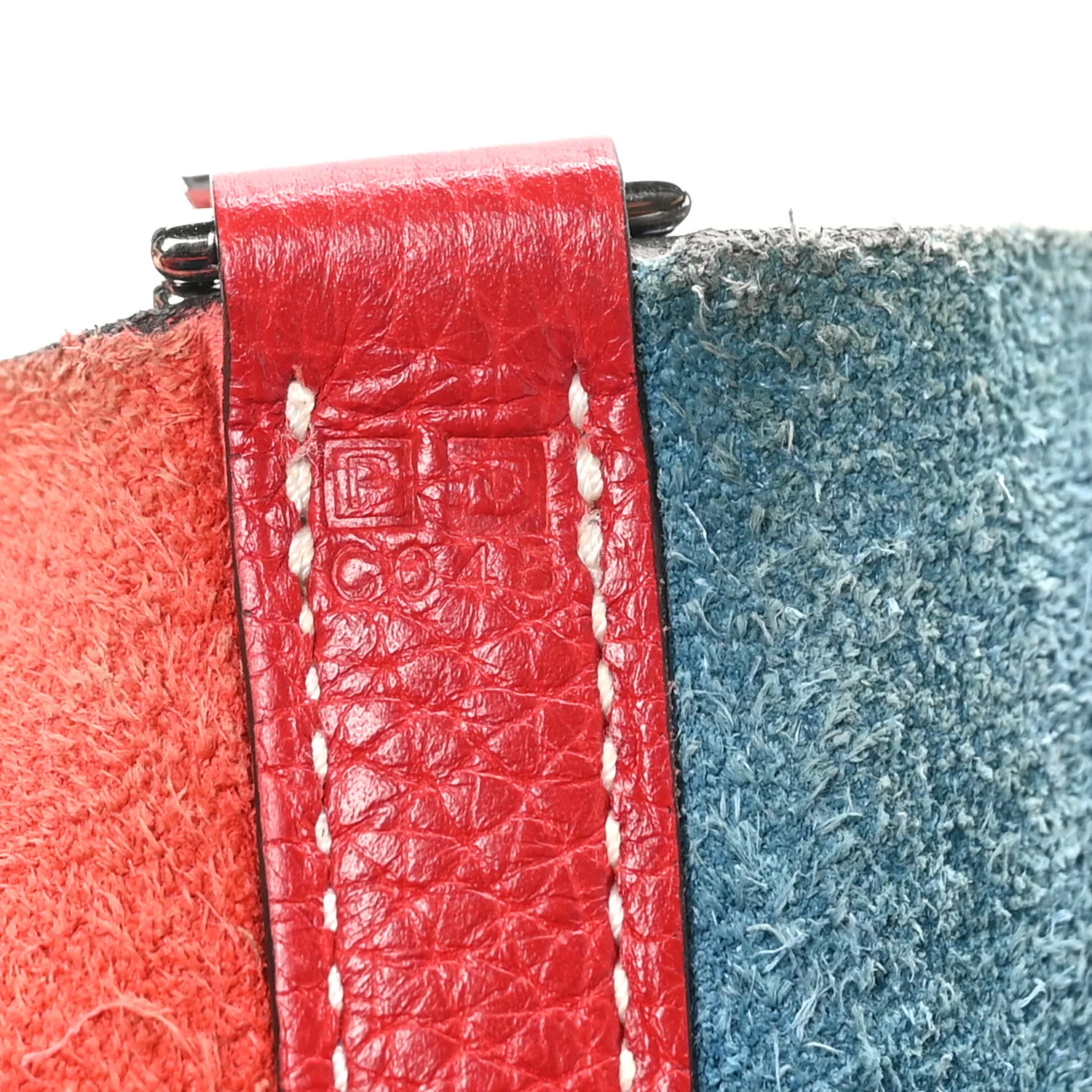 Taurillon Clemence Picotin Lock 22 MM Rouge Casaque Bleu Thalassa - Top Club