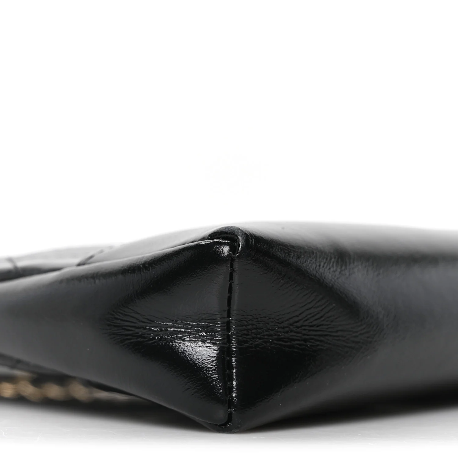 Shiny Crumpled Calfskin Quilted Nano 31 Shopping Bag Black - Top Club