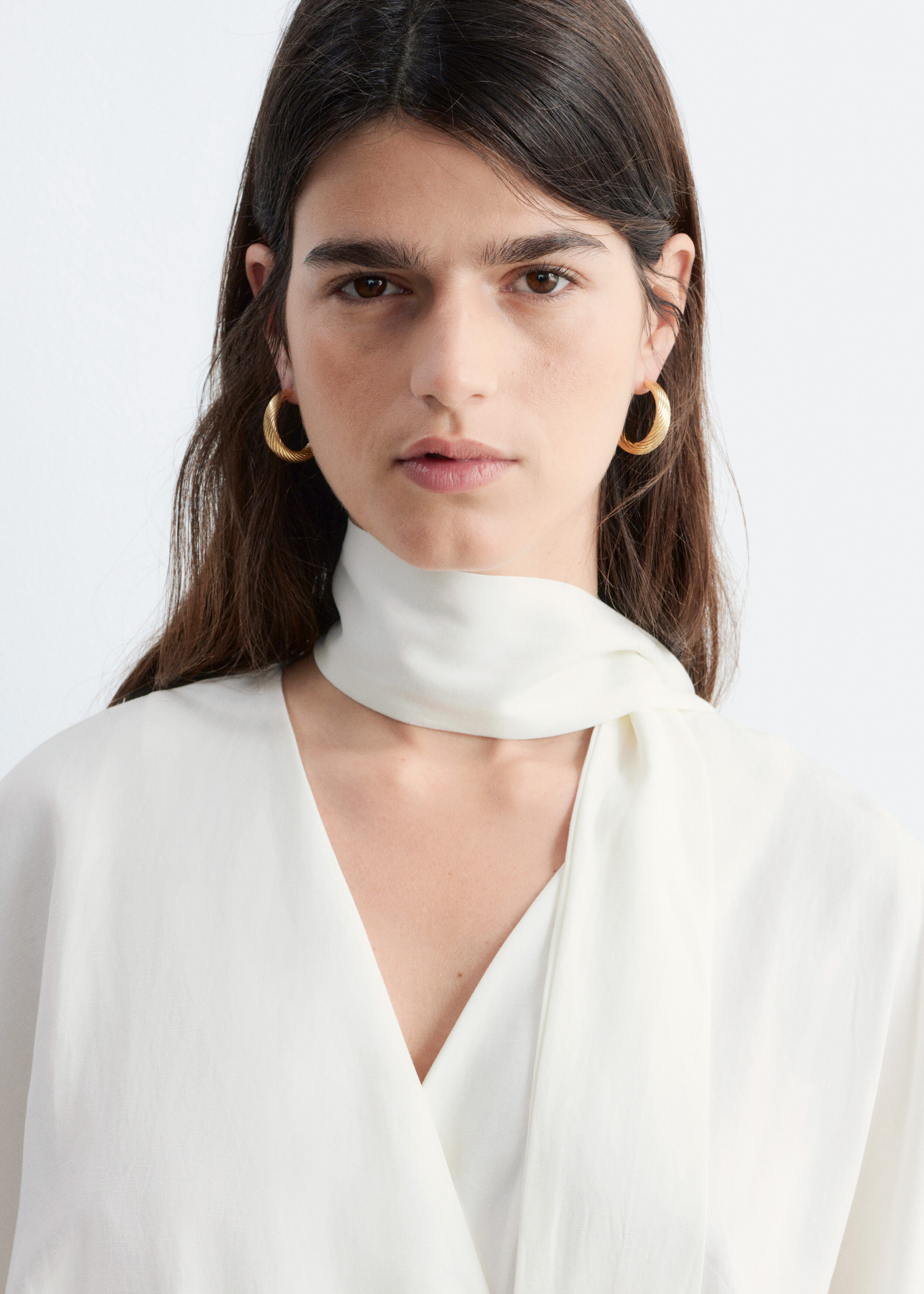 & Other Stories SCARF-DETAIL WRAP MINI DRESS